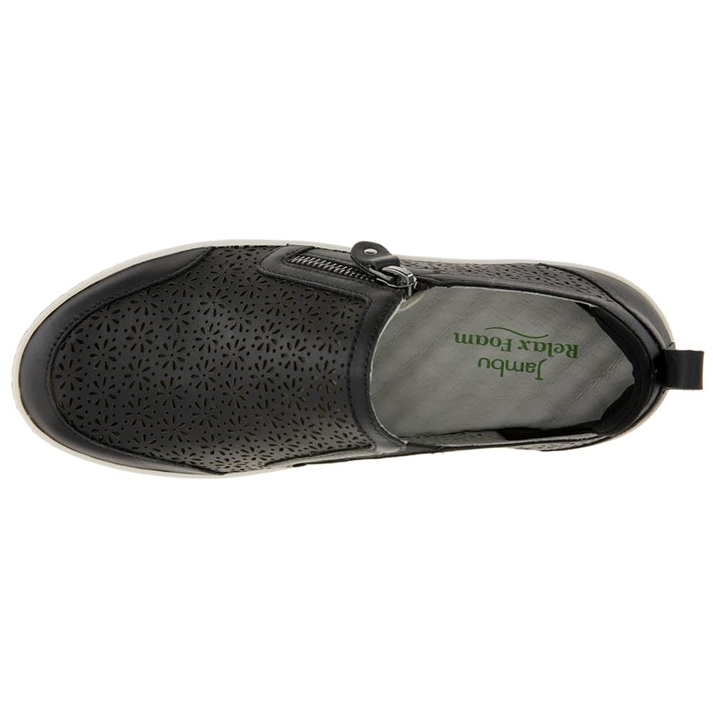 Jambu Women's July Sneakers - Comfortable Casual Walking Shoes for Women - Black | Perfect for Everyday Wear, Travel & Outdoor Activities
