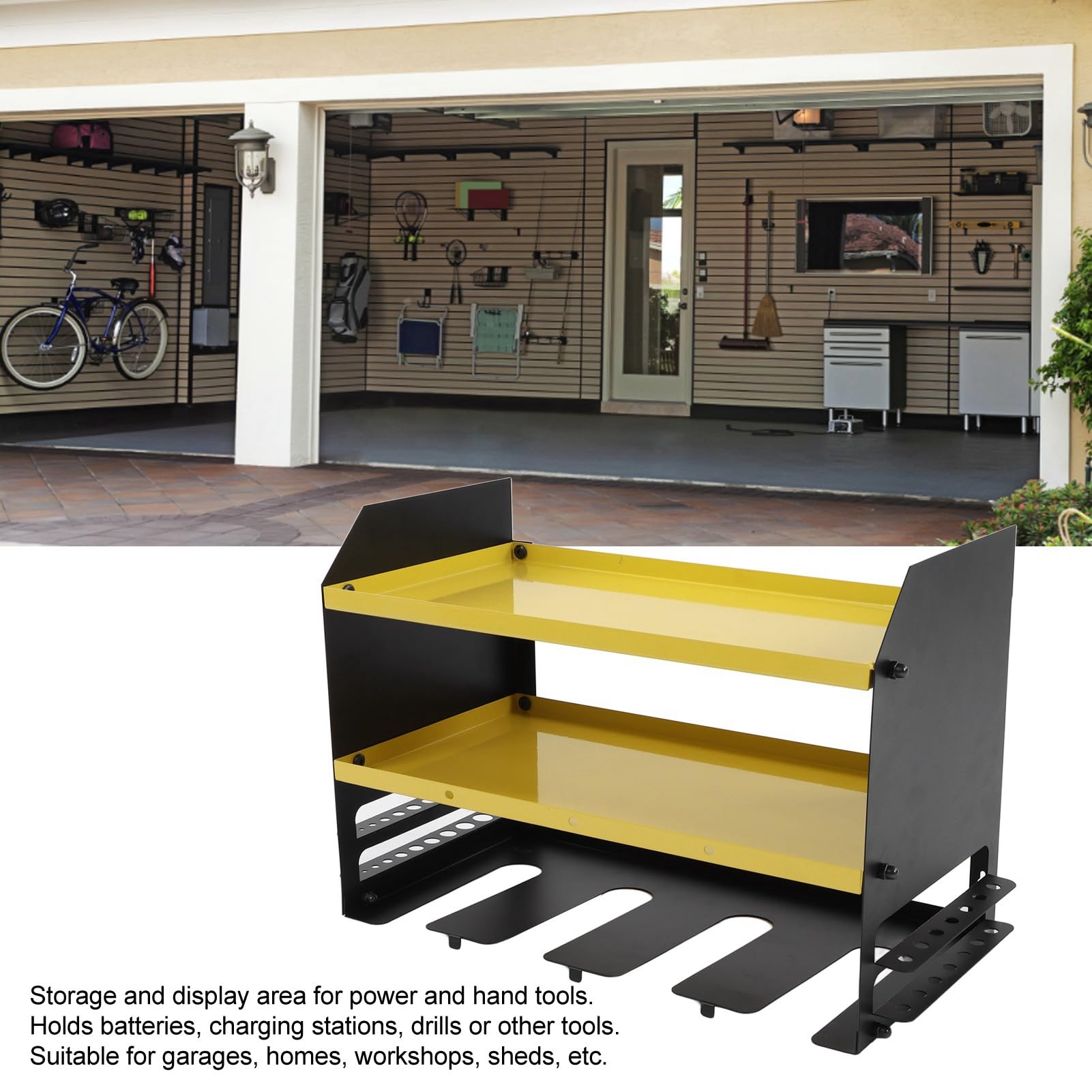 3 Tier Electric Drill Storage Rack - Heavy Duty Tool Organizer for Home, Garage & Workshop - Perfect for Power Tools, Screwdrivers & Accessories Organization