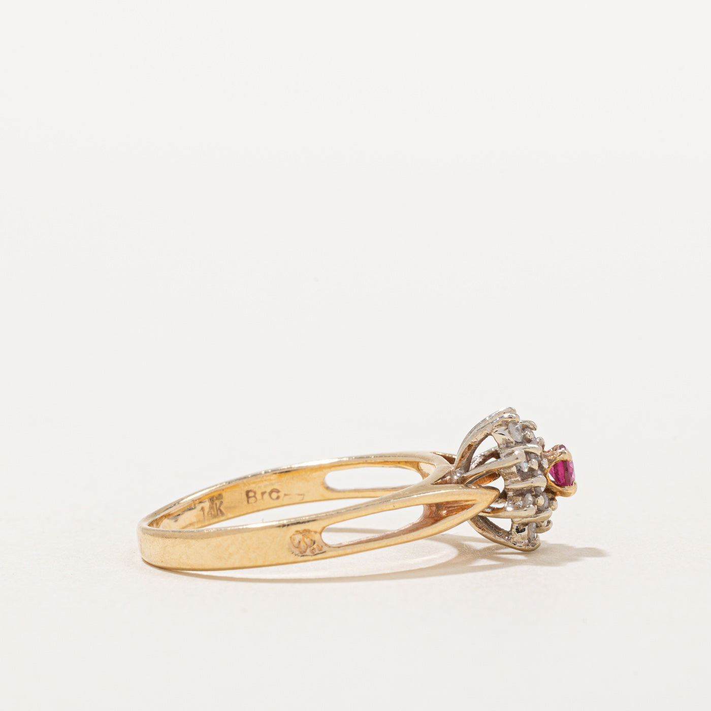 Exquisite Ruby & Diamond Engagement Ring - 0.18ct Ruby & 0.16ctw Diamond Accents - Size 7.5 - Perfect for Wedding, Anniversary & Valentine's Day Gifts