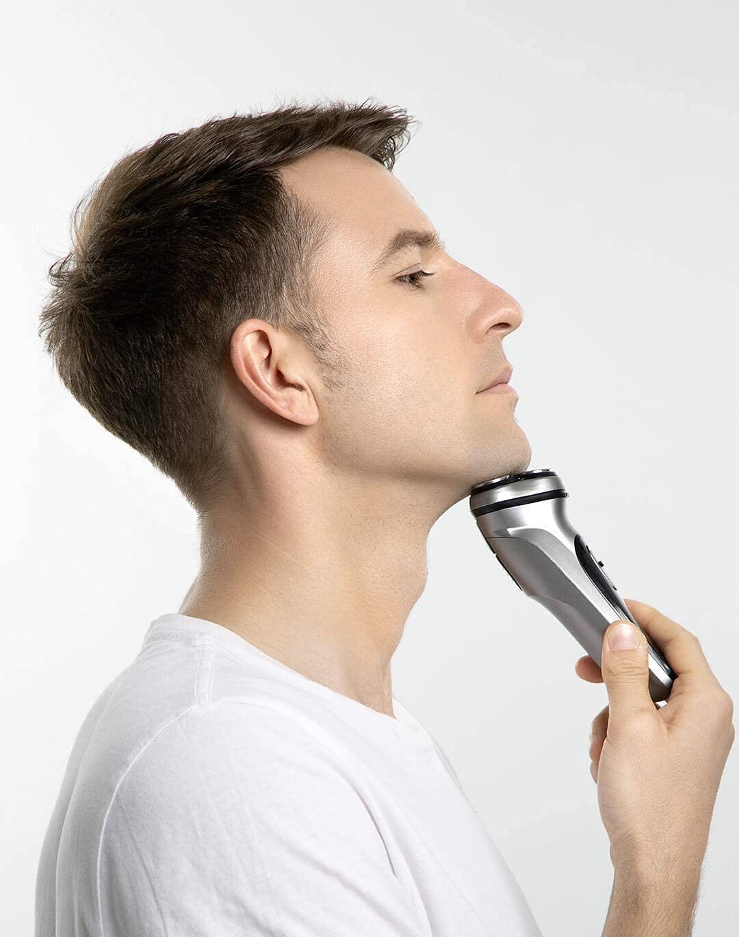 Premium Men's Electric Shaver - 3D Rotary Cordless Rechargeable Razor with Pop-up Trimmer | Waterproof Wet/Dry Shaving | Travel & Daily Grooming Essential | Black
