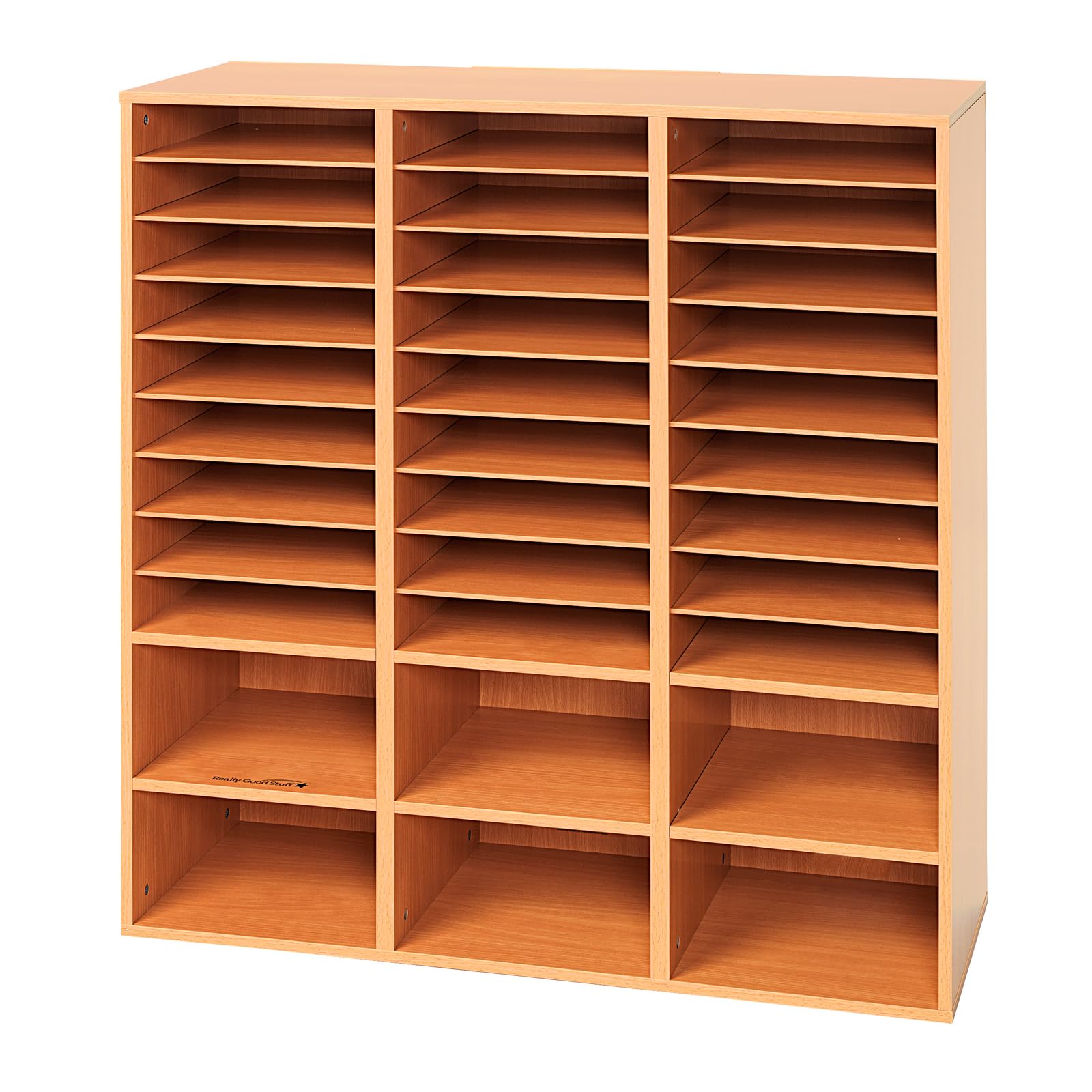 Really Good Stuff 27-Slot Mail Center with 6 Built-In Cubbies - Classroom & Office Organization Storage Solution for Letters, Papers & Supplies