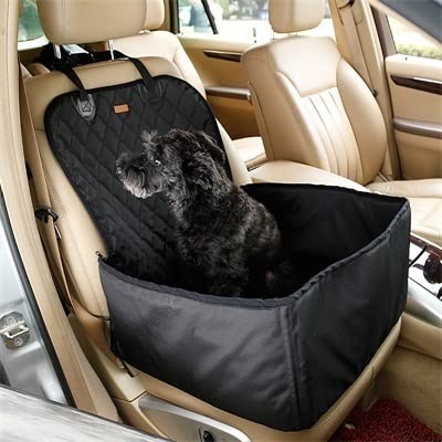 Waterproof Portable Travel Pet Carrier Bag - Foldable Nylon Dog & Cat Booster Seat Cover, Outdoor Pet Hammock for Hiking, Walking, Camping & Car Rides - Ideal for Small to Medium Pets