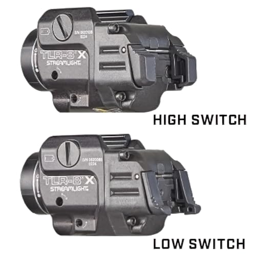 Streamlight 69414 TLR-8 X 500-Lumen Tactical Weapon Light with Red Laser - Compatible with Glock, SIG Sauer & More | Includes Mounting Kit & Keys for Handguns | Perfect for Home Defense, Law Enforcement & Tactical Training