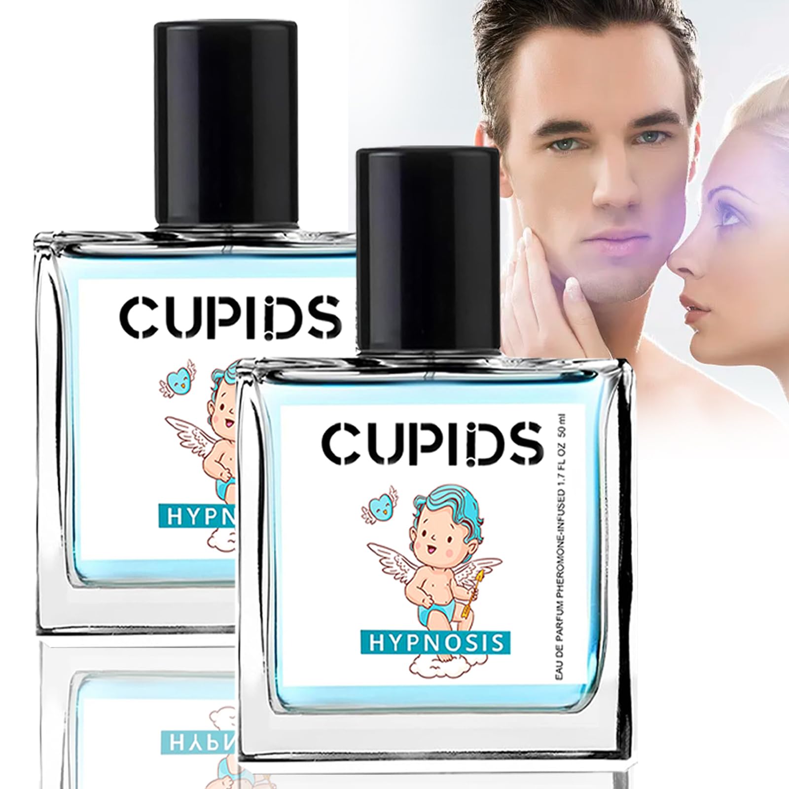**Cupid Hypnosis 2.0 Cologne for Men – Pheromone-Infused Attraction Scent, Long-Lasting Fragrance (2-Pack) – Perfect for Date Nights, Special Occasions & Boosting Confidence**