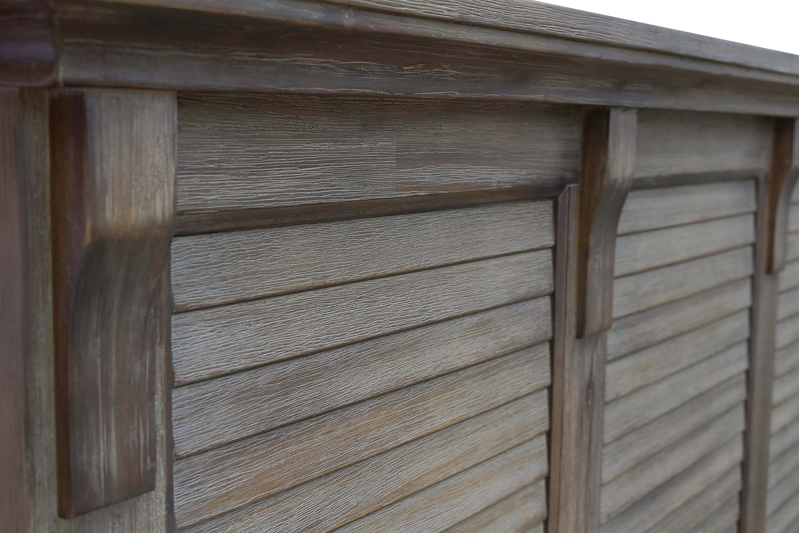 Sunset Trading Solstice Grey King Bed - Weathered Gray and Brown Wooden Bed Frame for Master Bedroom | Perfect for Modern Farmhouse & Coastal Home Decor