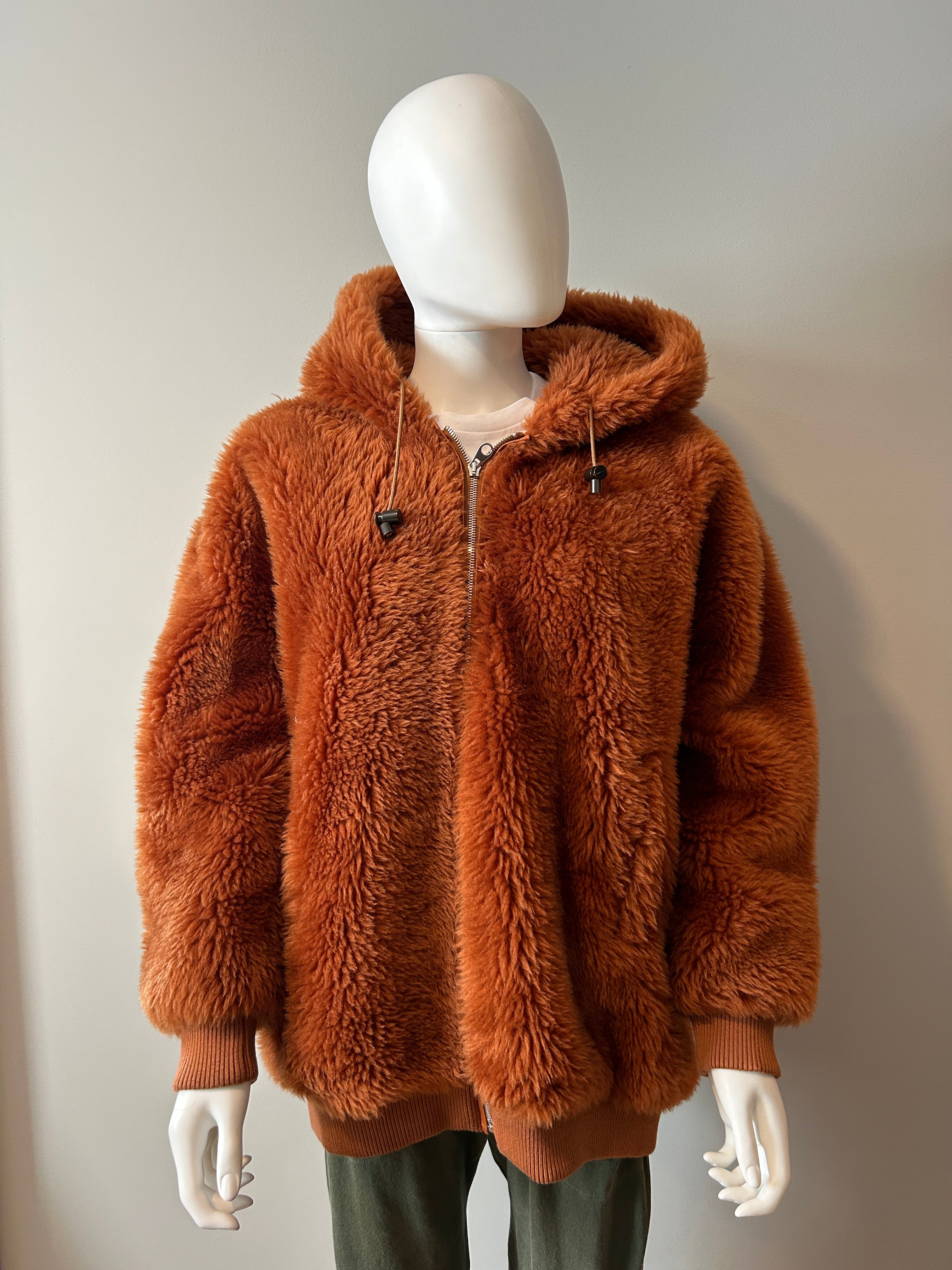Yves Solomon Oversized Orange Teddy Coat - Mateo Collection | Cozy Winter Outerwear for Women | Perfect for Casual Outings & Cold Weather Fashion