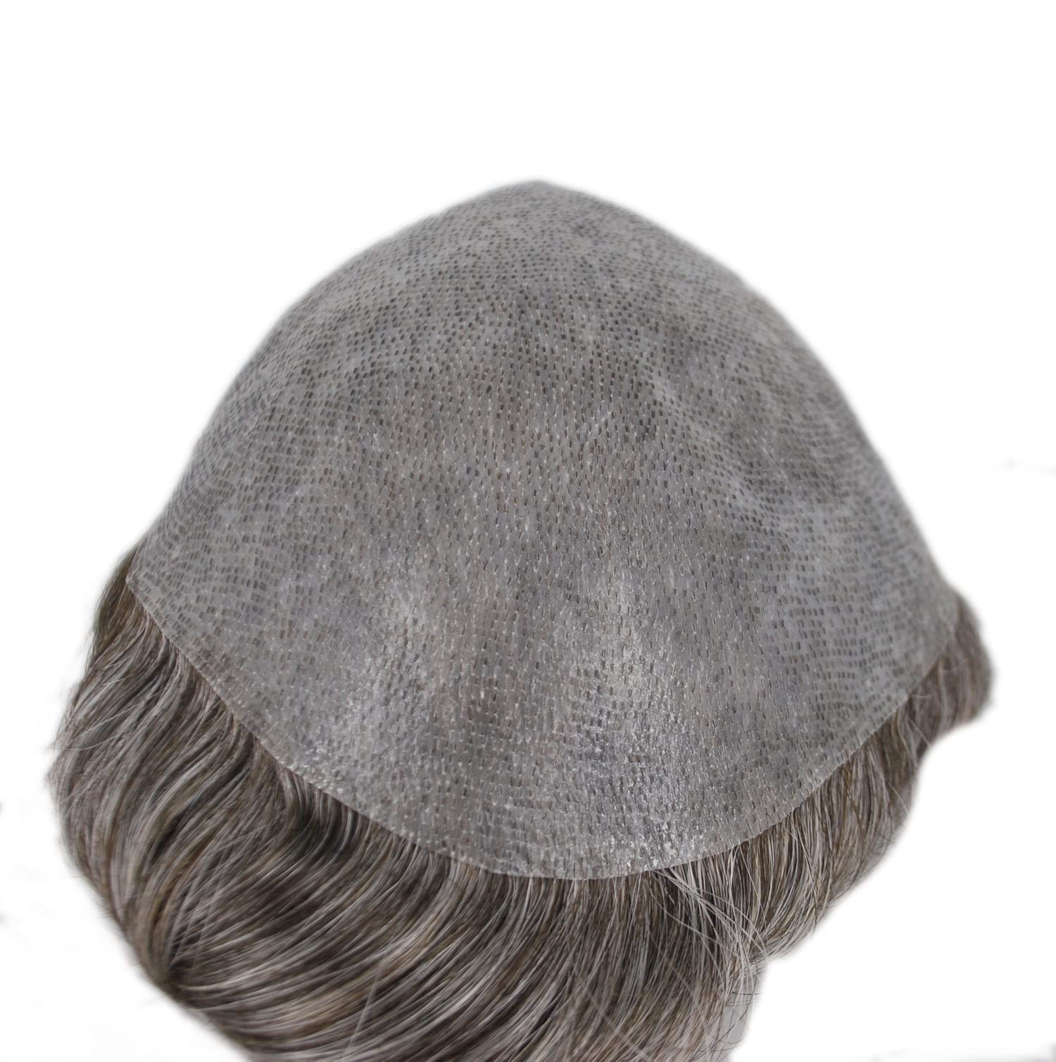 Premium Thin Skin Human Hair Toupee for Men - Dark Brown with 60% Gray Mix (260#-2#) | Natural Looking Hairpiece for Thinning Hair | Perfect for Daily Wear, Special Occasions & Professional Settings