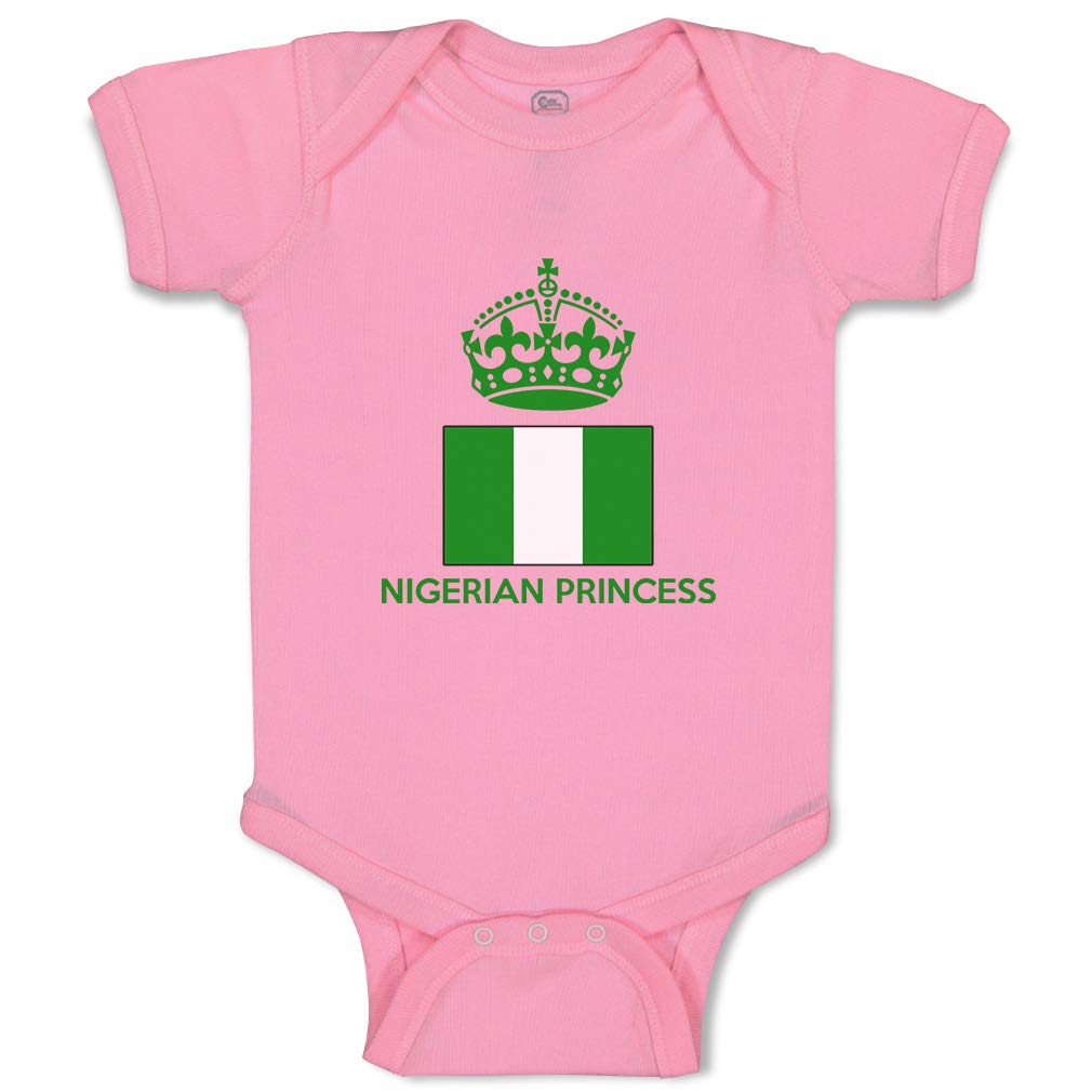 Custom Nigerian Princess Crown Baby Bodysuit - Soft Cotton Baby Clothes for Boys & Girls - Perfect for Christening, Birthday Parties & Photo Shoots