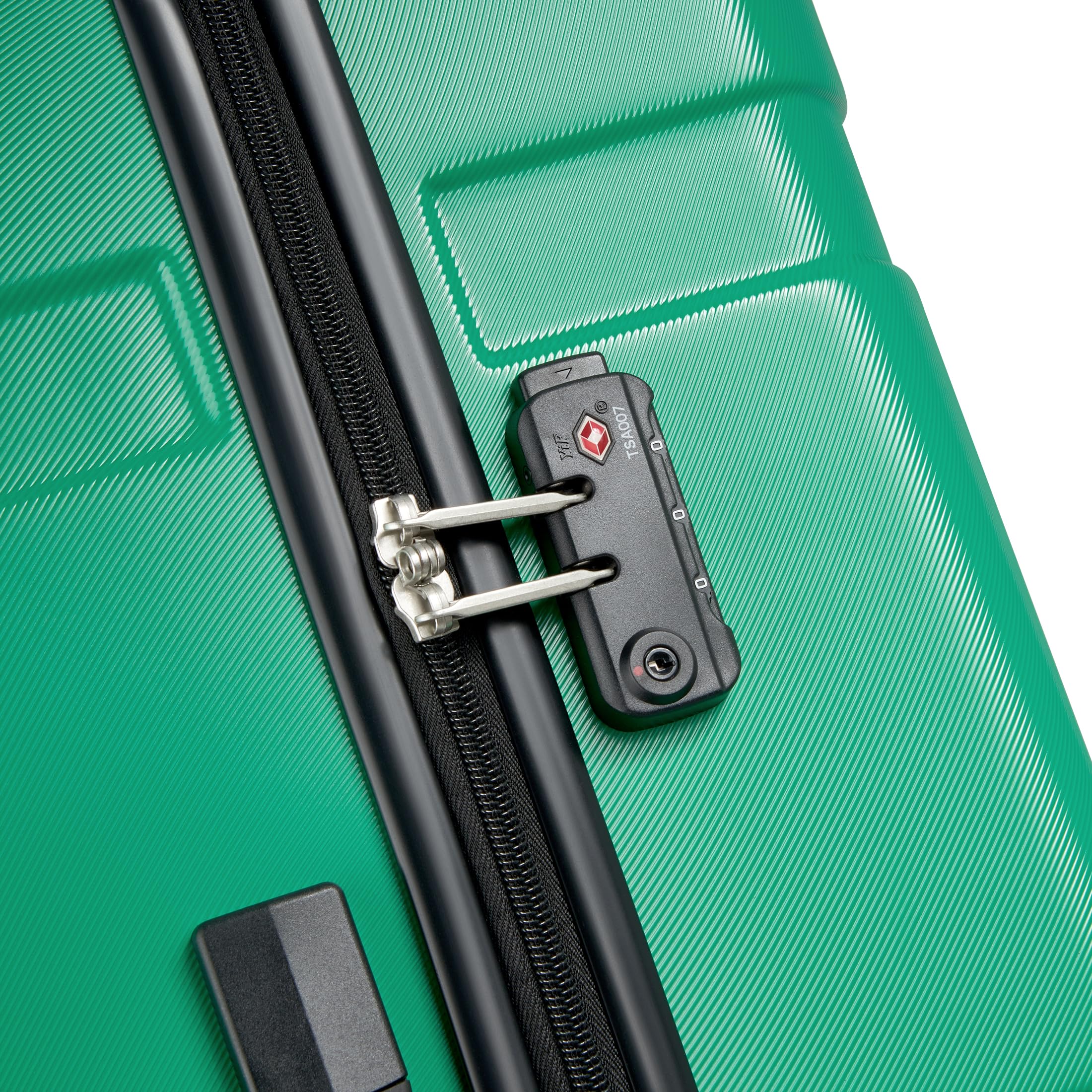 United Colors of Benetton 27 Inch Hardside Spinner Luggage - Large Checked Suitcase with 360° Wheels, Lightweight & Durable, Green - Perfect for Air Travel, Business Trips & Vacation Packing