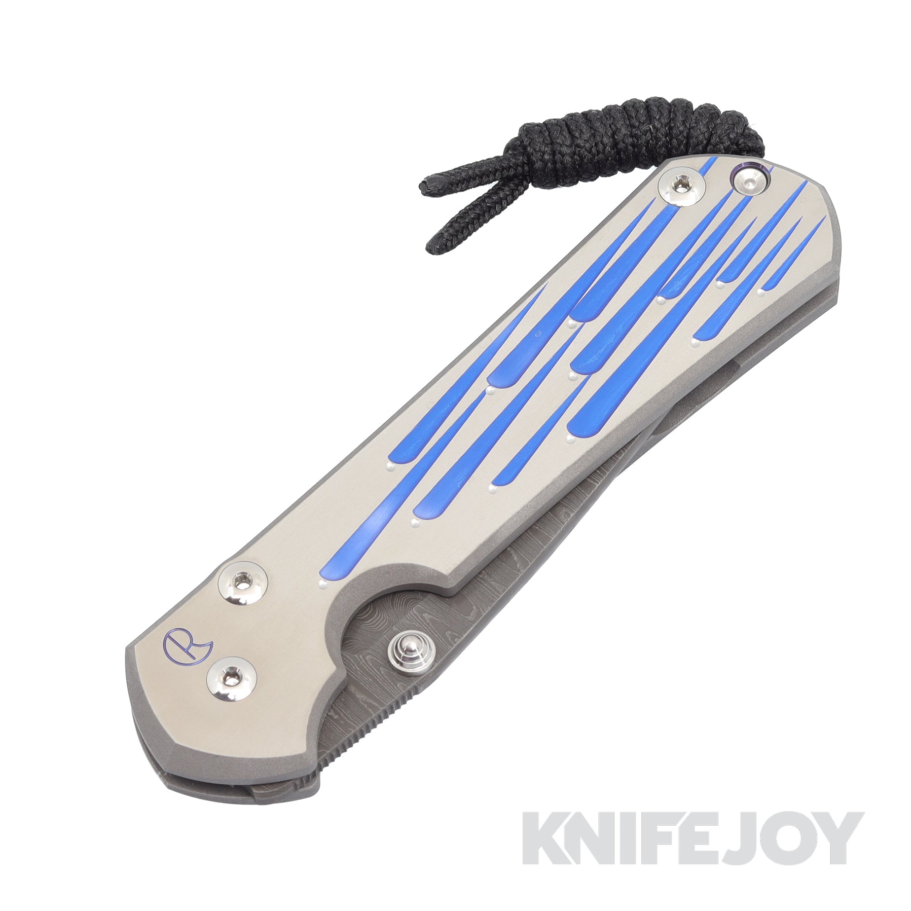 Chris Reeve Knives Large Sebenza 31 Drop Point Ladder Damascus Folding Knife - Unique Graphic Design Handle - Premium EDC Pocket Knife for Outdoor Camping, Hunting & Survival Gear