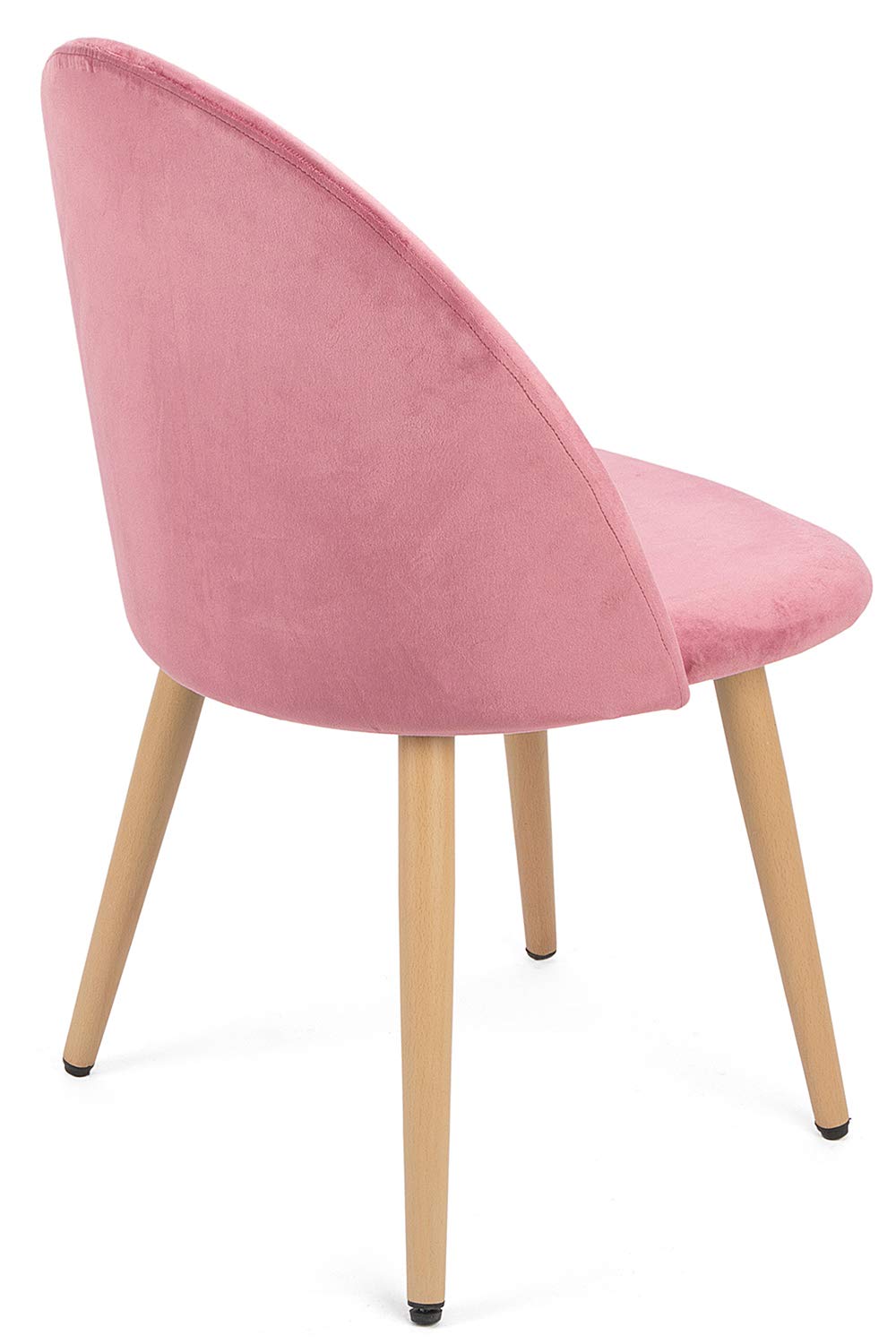 4-Piece Fabric Dining Chair Set with Wooden & Metal Legs - Comfortable Kitchen, Living Room, Lounge Chairs for Dining & Bedroom - Soft Pink Home Decor | Perfect for Family Meals, Entertaining Guests & Relaxing