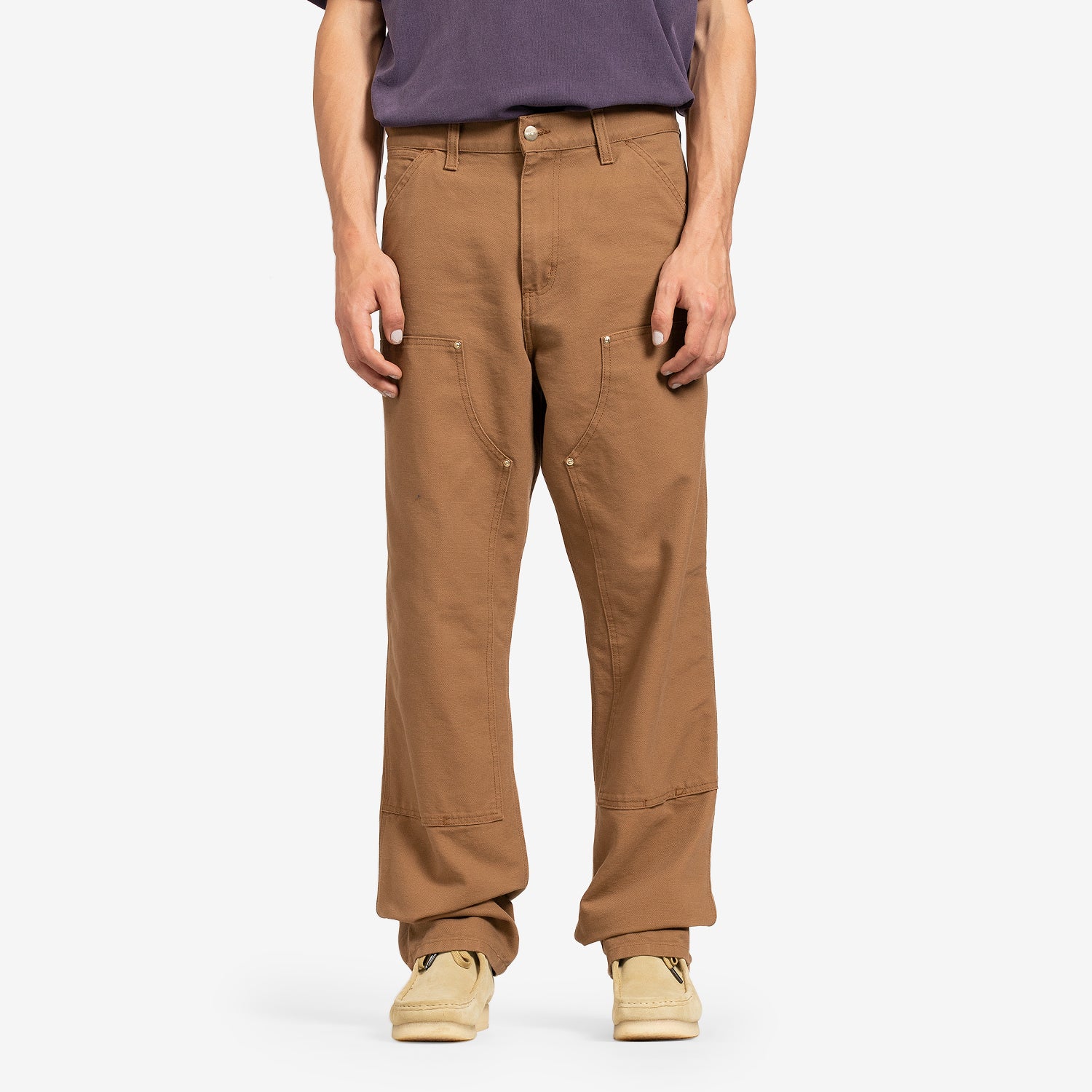 Double Knee Work Pants - Durable Hamilton Brown Cargo Pants for Men | Heavy Duty Workwear for Construction, Carpentry & Outdoor Activities
