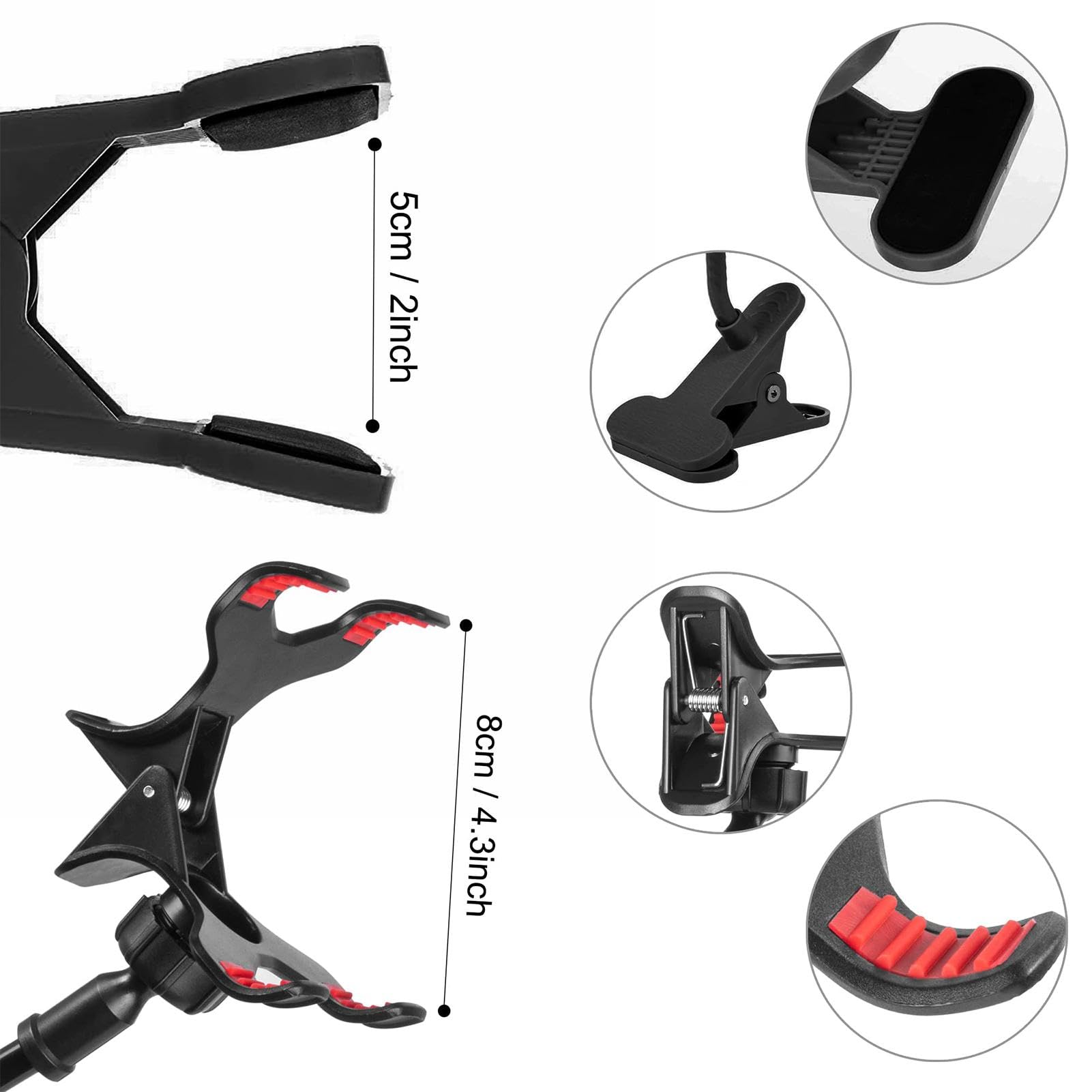 Flexible Gooseneck Phone Holder - Adjustable Bedside Stand for Hands-Free Viewing