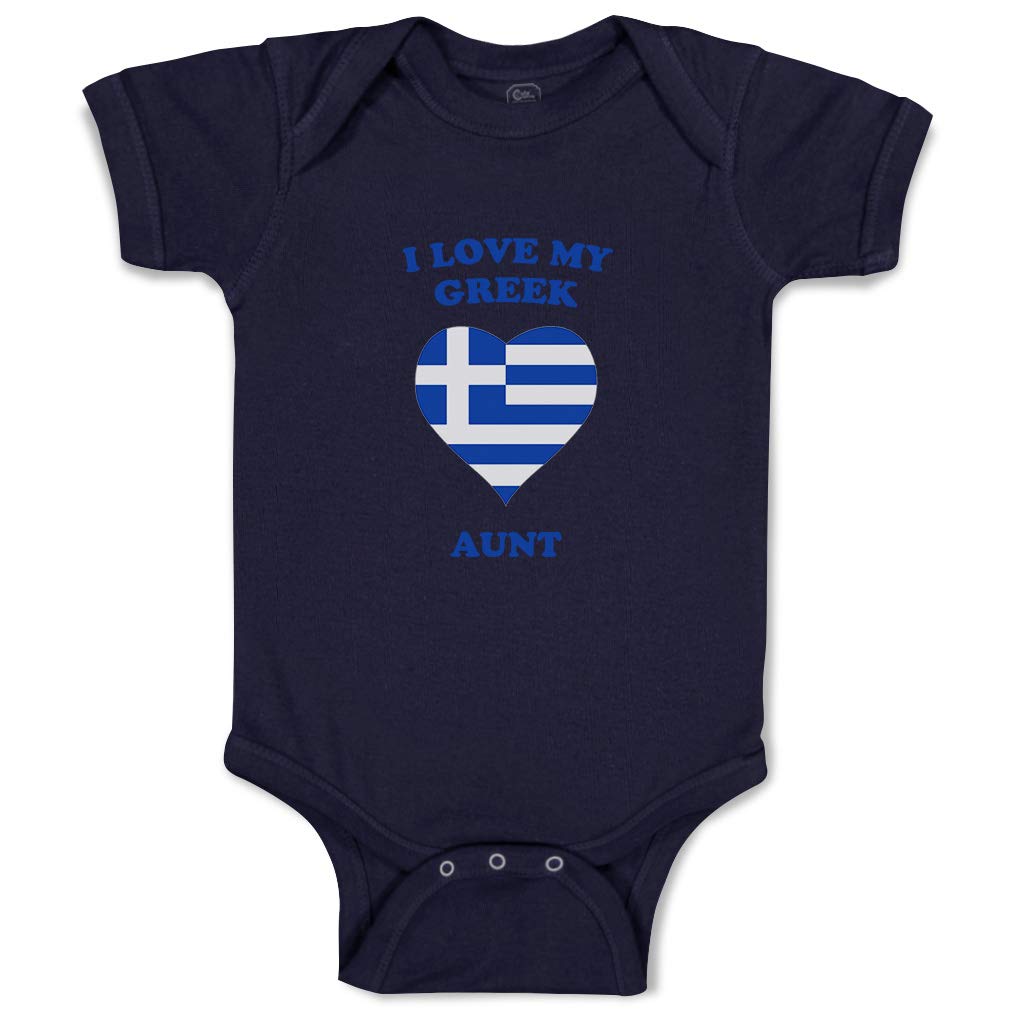 Funny Greek Aunt Baby Bodysuit - Cotton Outfit for Boys & Girls - Family Gifts & Playtime
