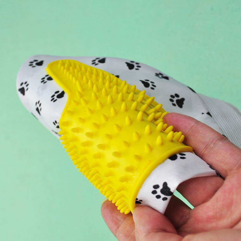 TEHAUX 2-Pack Pet Bath Brush & Massage Glove - Dog & Cat Grooming Tool for Bathing & Dematting