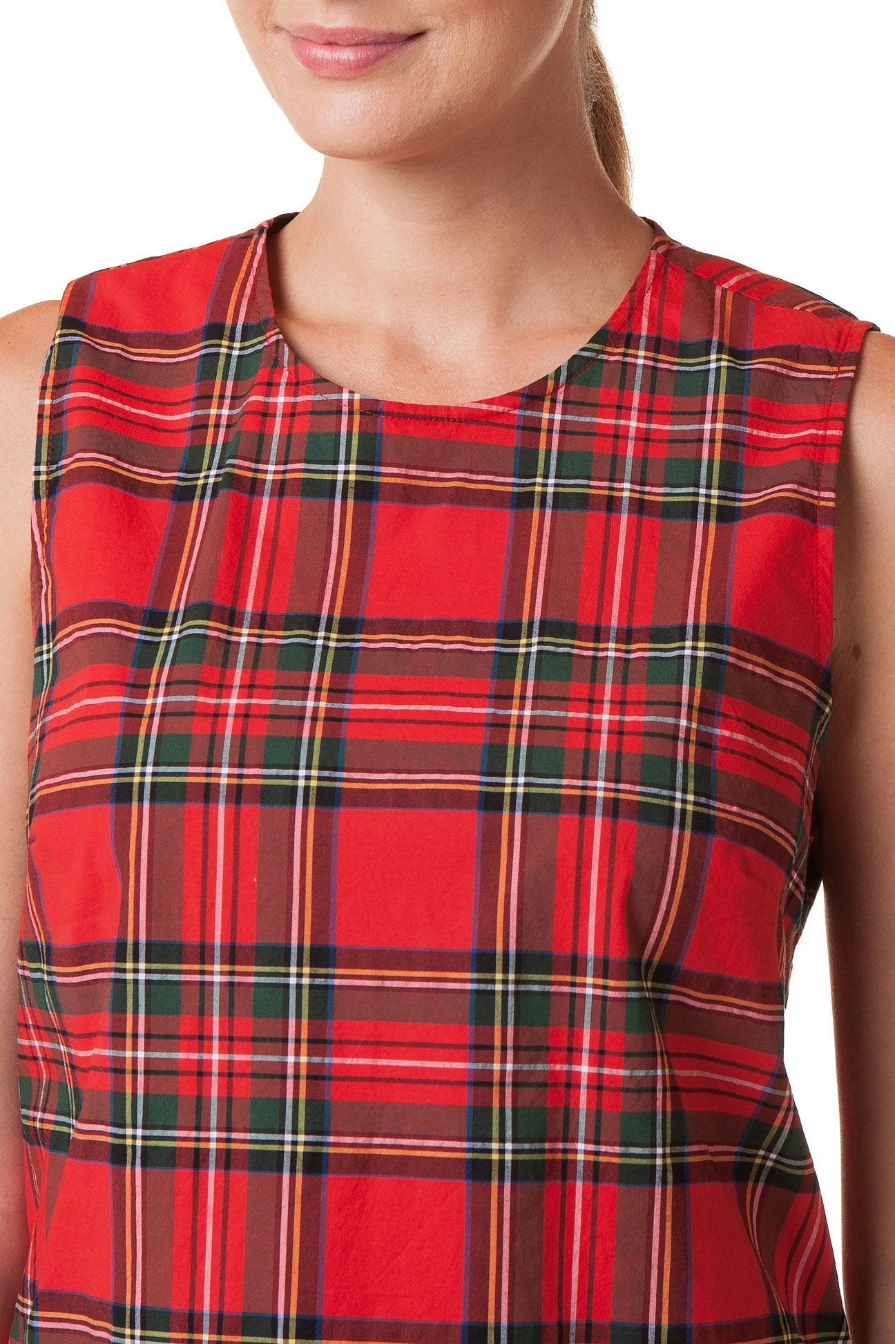 Royal Stewart Tartan Sleeveless Top for Women - Stylish & Comfortable Summer Blouse for Casual Wear, Parties & Outings