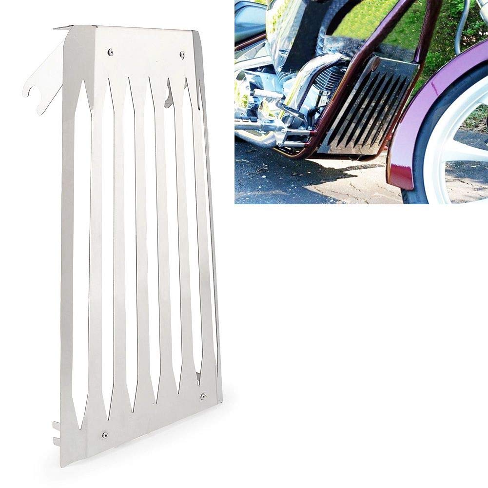 Honda Fury VT1300 Radiator Grill Cover (2010-2016) - Silver Motorcycle Guard Protector | Durable Metal Mesh Design | Perfect for Cruiser Bike Protection & Customization