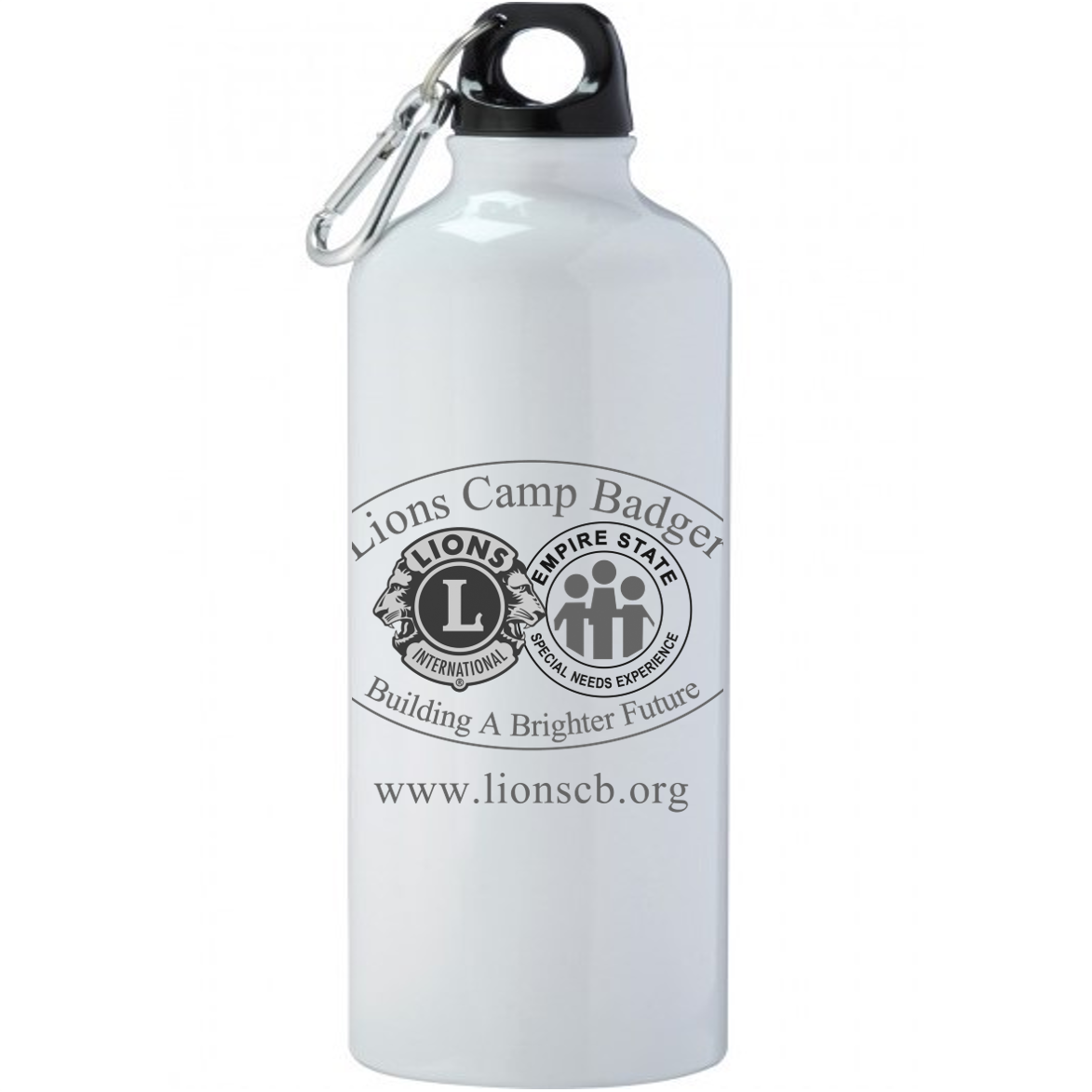 Lions Camp Badger Insulated Water Bottle with Black Logo - 32oz Stainless Steel Thermos for Hiking, Camping & Outdoor Adventures