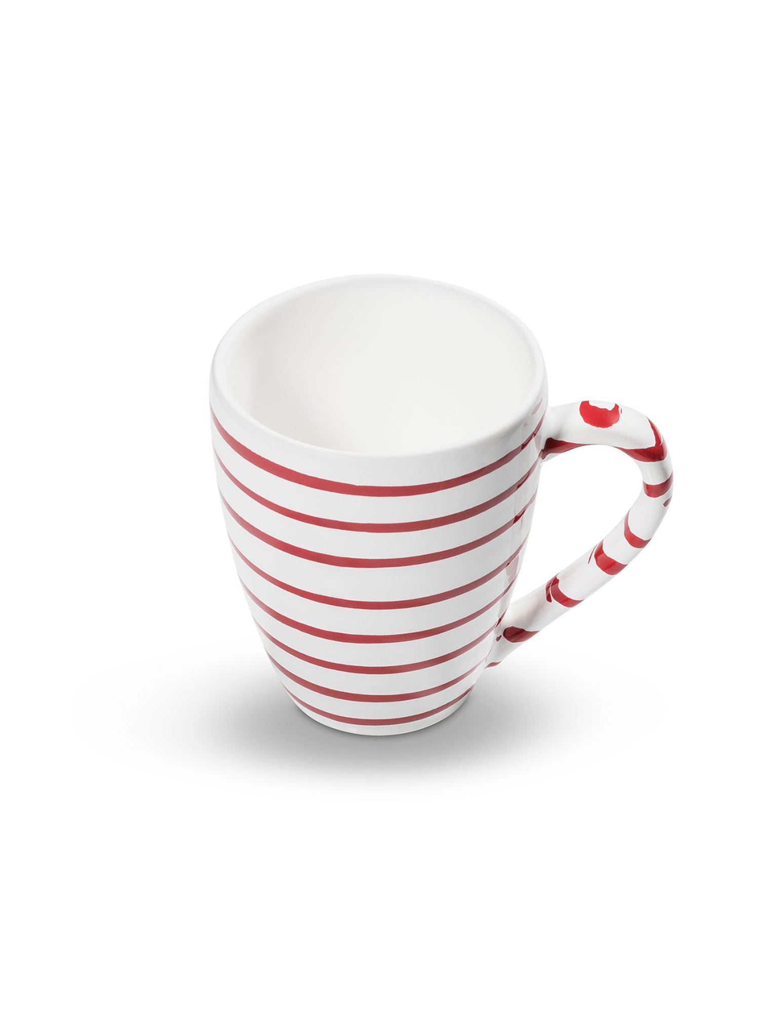 Red Swirl Ceramic Coffee Mug - 12oz Insulated Breakfast Cup for Tea, Hot Chocolate & Cereal - Perfect for Home, Office & Gifts
