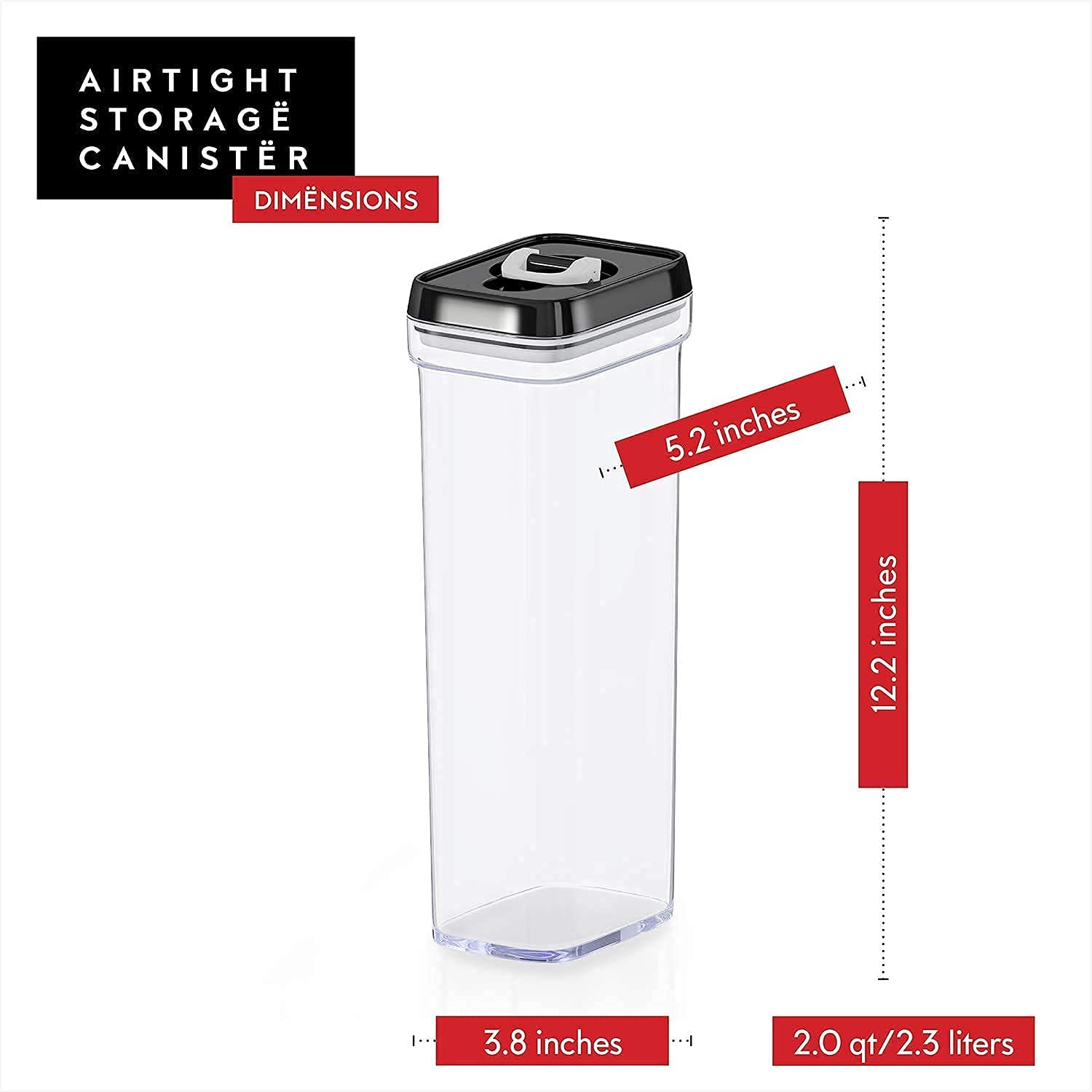 DWËLLZA 7-Piece Airtight Food Storage Containers Set - BPA-Free Clear Plastic Canisters for Pasta, Noodles, Snacks & Dry Goods - Perfect for Kitchen Pantry Organization & Space Saving - Ideal for Meal Prep, Baking Ingredients & Bulk Food Storage