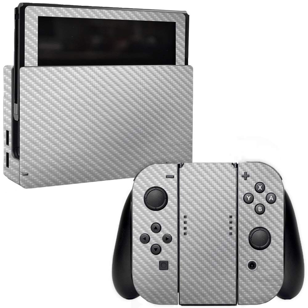 Premium Carbon Fiber Skin for Nintendo Switch - Cold Steel Design | Protective & Durable Textured Vinyl Wrap | Easy to Apply, Remove & Change Styles | Made in USA | Perfect for Gaming Protection & Customization