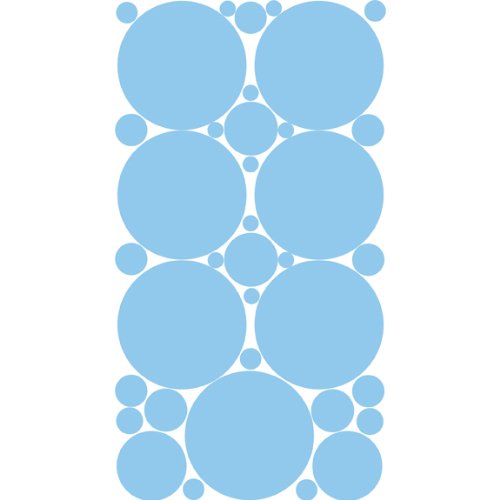 Polka Dots Wall Stickers 6 Inch - Pale Blue for Home & Office Decor