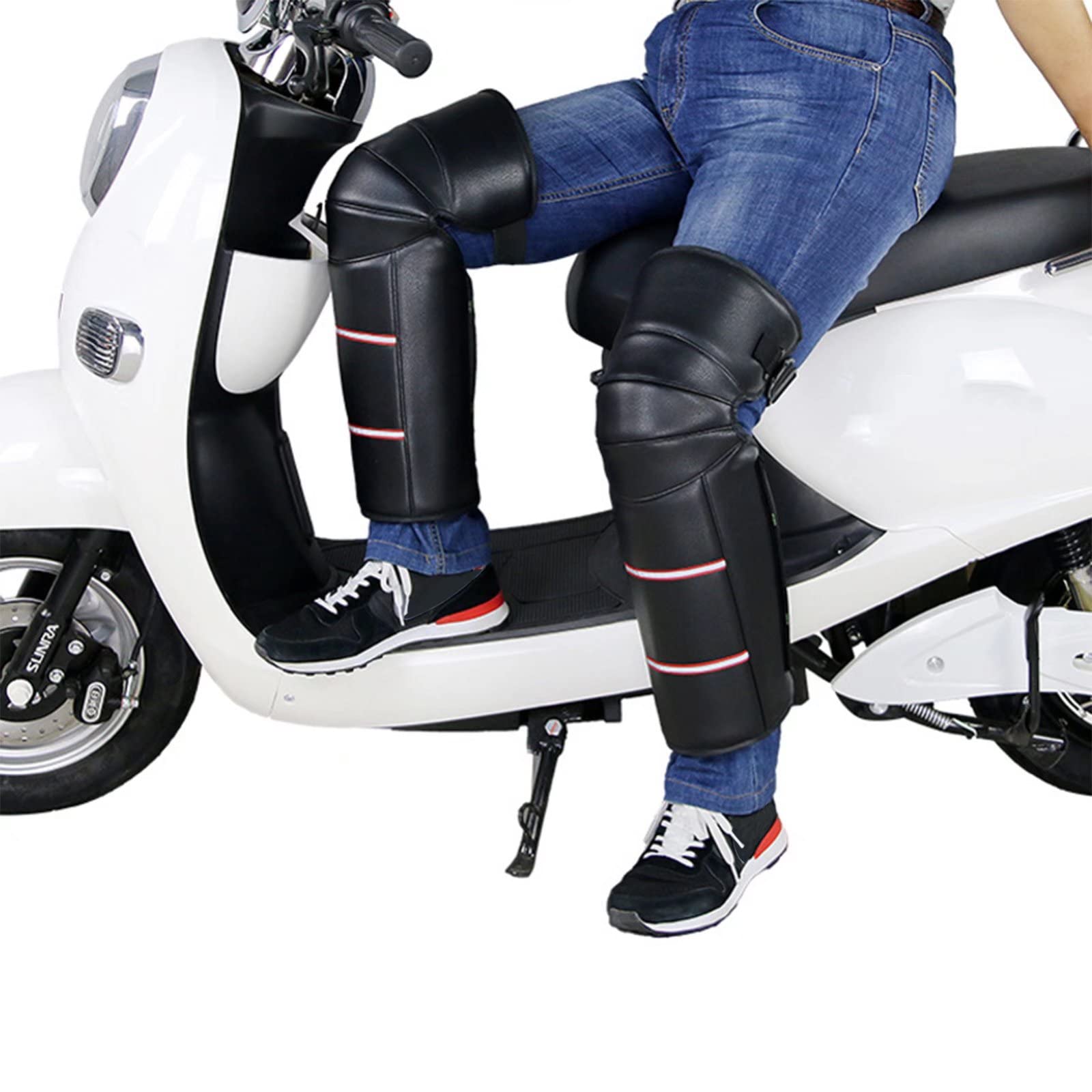 Heated Motorcycle Knee Pads - Windproof Winter Leg Warmers for Biking & Riding