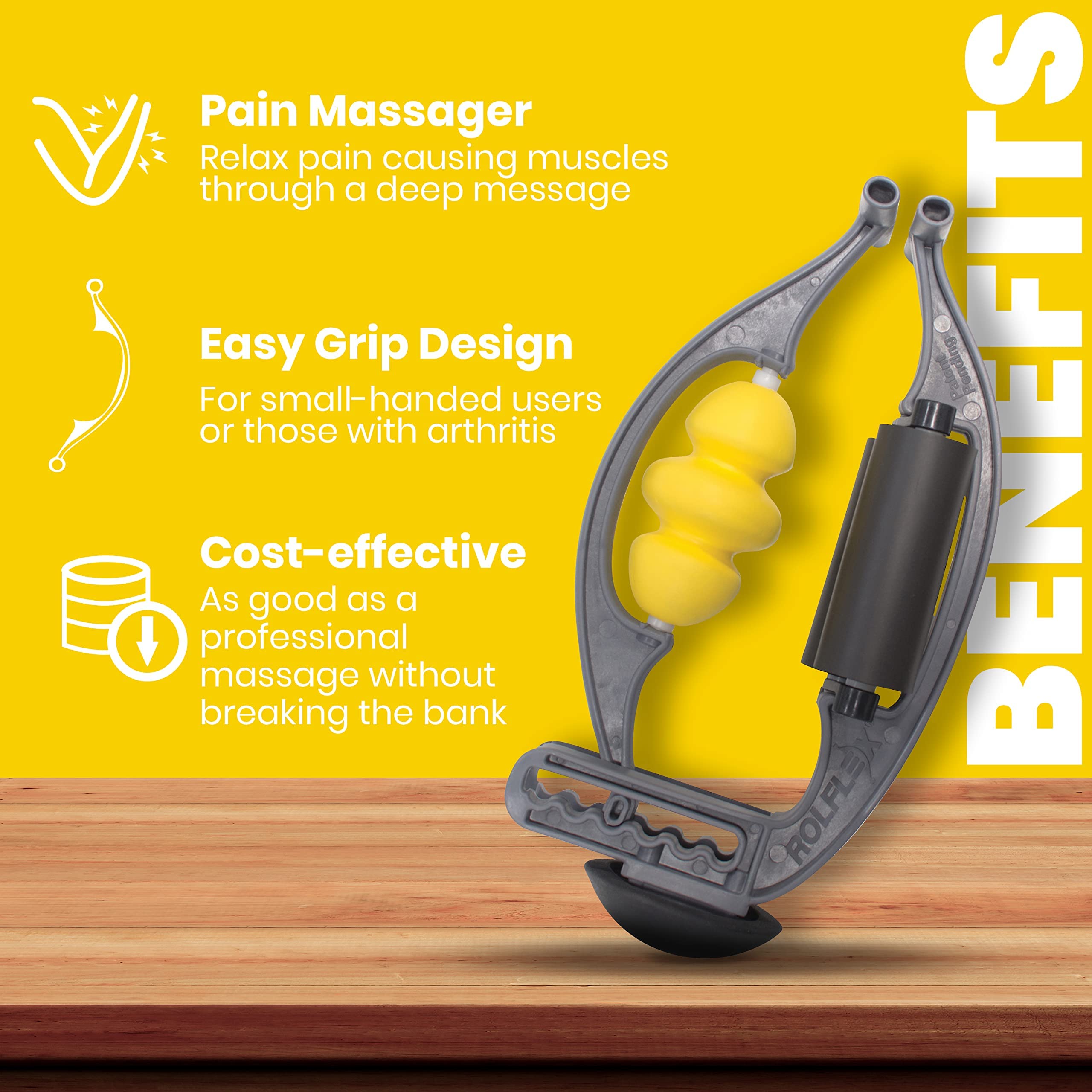 Deep Tissue Arm & Leg Massager Roller for Muscle Pain Relief - Targets Golfer’s Elbow, Tennis Elbow & Carpal Tunnel - Reduce Inflammation & Speed Recovery - Perfect for Athletes, Office Workers & Post-Workout Recovery