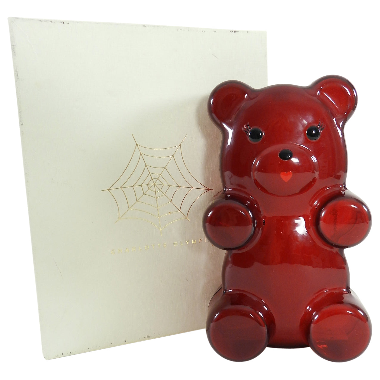 Charlotte Olympia Red Gummi Bear Acrylic Clutch Bag - Stylish Transparent Evening Clutch for Women, Perfect for Parties, Weddings & Special Events