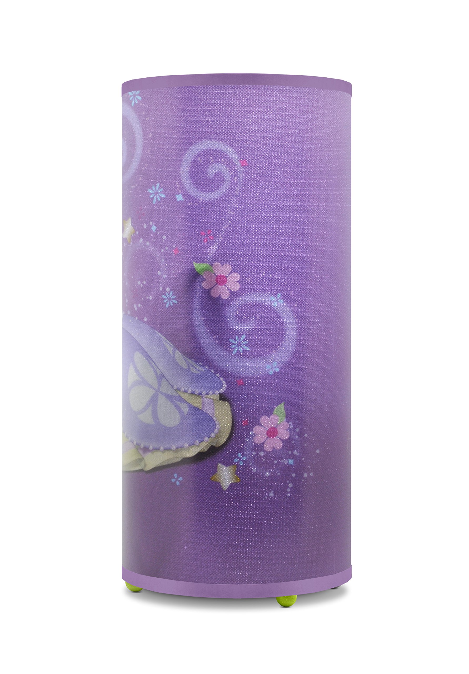 Disney Sofia The First Glitter Cylinder Lamp - Princess Night Light for Kids Bedroom, Birthday Gift & Nursery Decor (Pink Sparkle) - Perfect for Bedtime Stories, Room Decor & Themed Parties