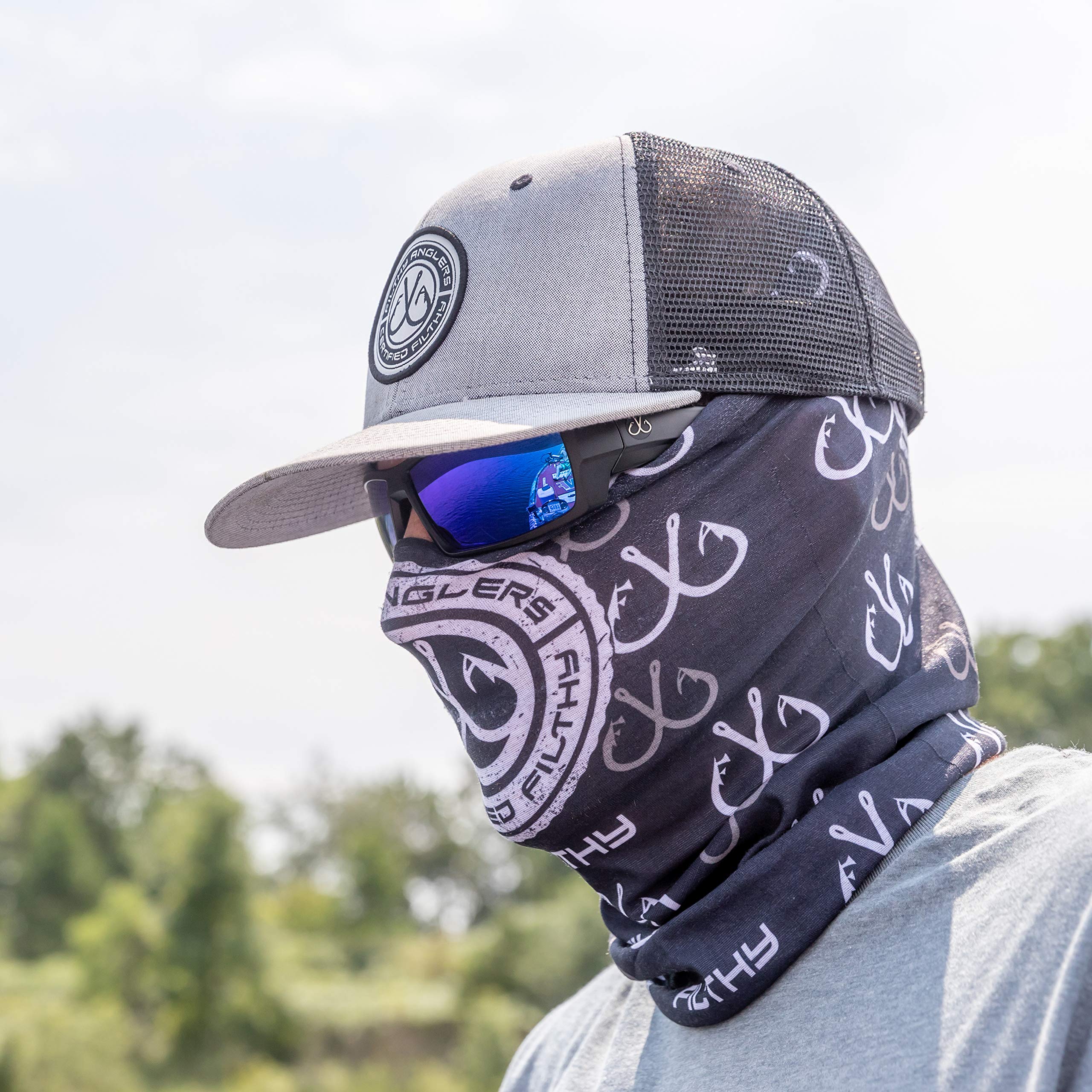 Filthy Anglers Climate Shield Multi-Functional Fishing Bandana Tube - UV Protection, Moisture-Wicking, Breathable for Outdoor Fishing, Hiking & Camping