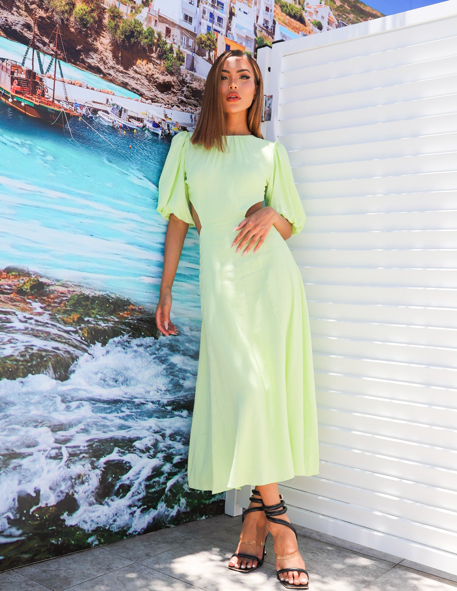 Linen Lantern Sleeve Dress for Women - Breathable Summer Maxi Dress with Flowy Sleeves | Perfect for Beach Vacations, Garden Parties & Boho Chic Outfits