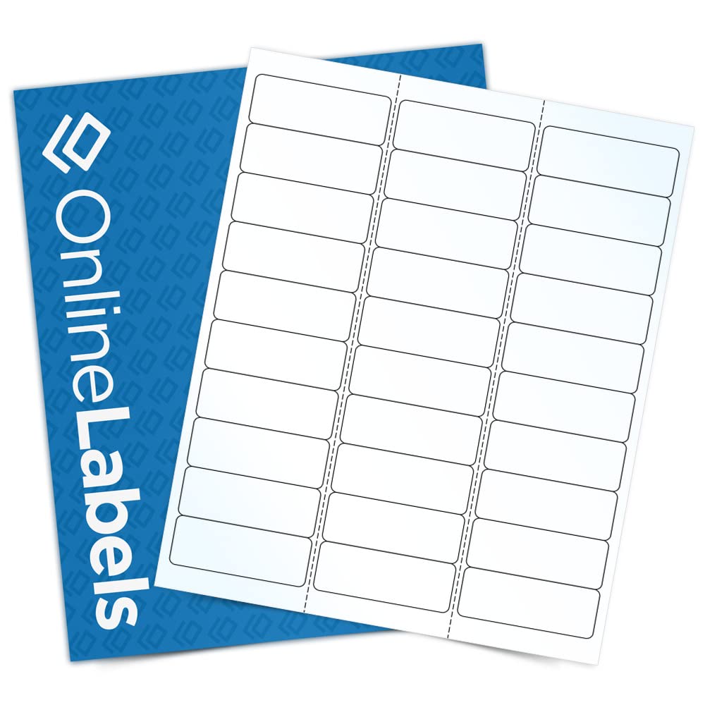 Clear Gloss Address Labels 2.625 x 1 Inch - 300 Labels (10 Sheets) for Inkjet Printers - Perfect for Mailing, Shipping & Organizing - Online Labels