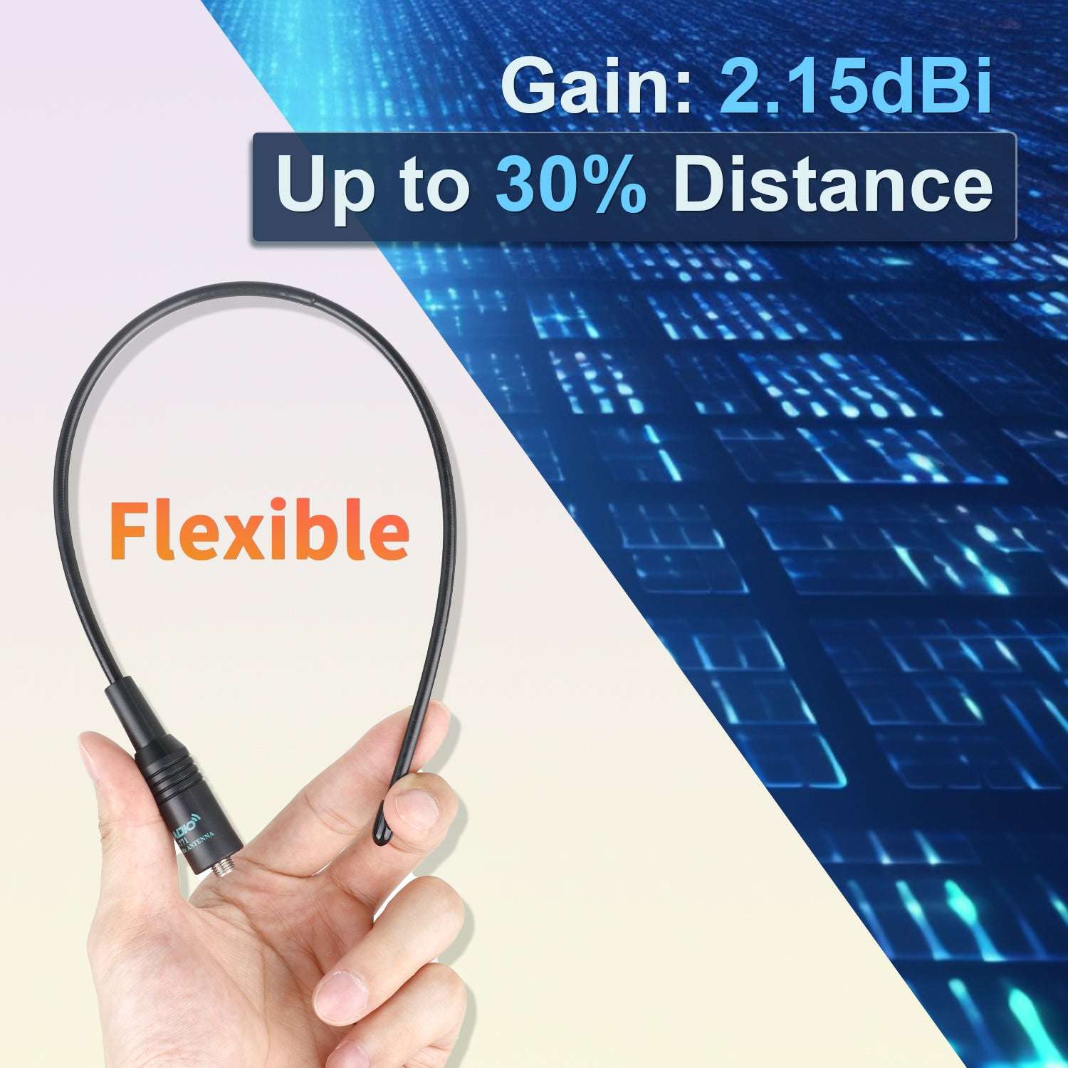 15.15 Inch Whip Antenna SMA Female Connector for Ham Radios, GMRS, Air Band - Perfect for Outdoor Adventures, Emergency Communication & Radio Enthusiasts