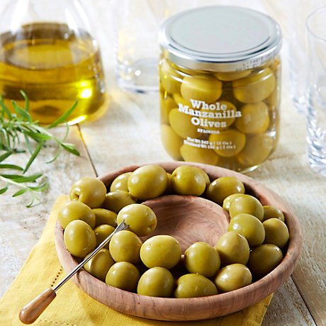 Premium Manzanilla Olives - 198g (7oz) Jar | Spanish Green Olives | Perfect for Salads, Charcuterie Boards & Mediterranean Recipes