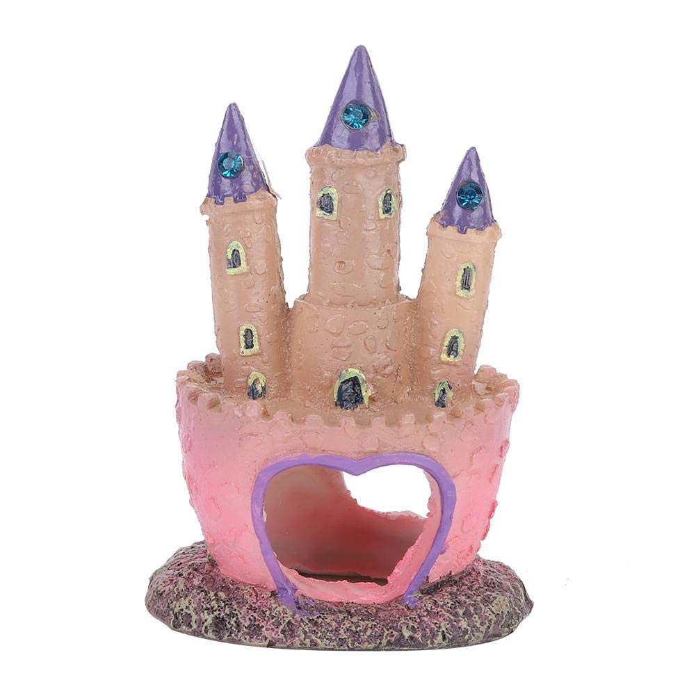 Resin Cartoon Castle Aquarium Decor - Fish Tank Accessories for Tropical Fish, Reptiles & Aquatic Pets | Underwater Landscape Decoration for Home & Office Aquariums