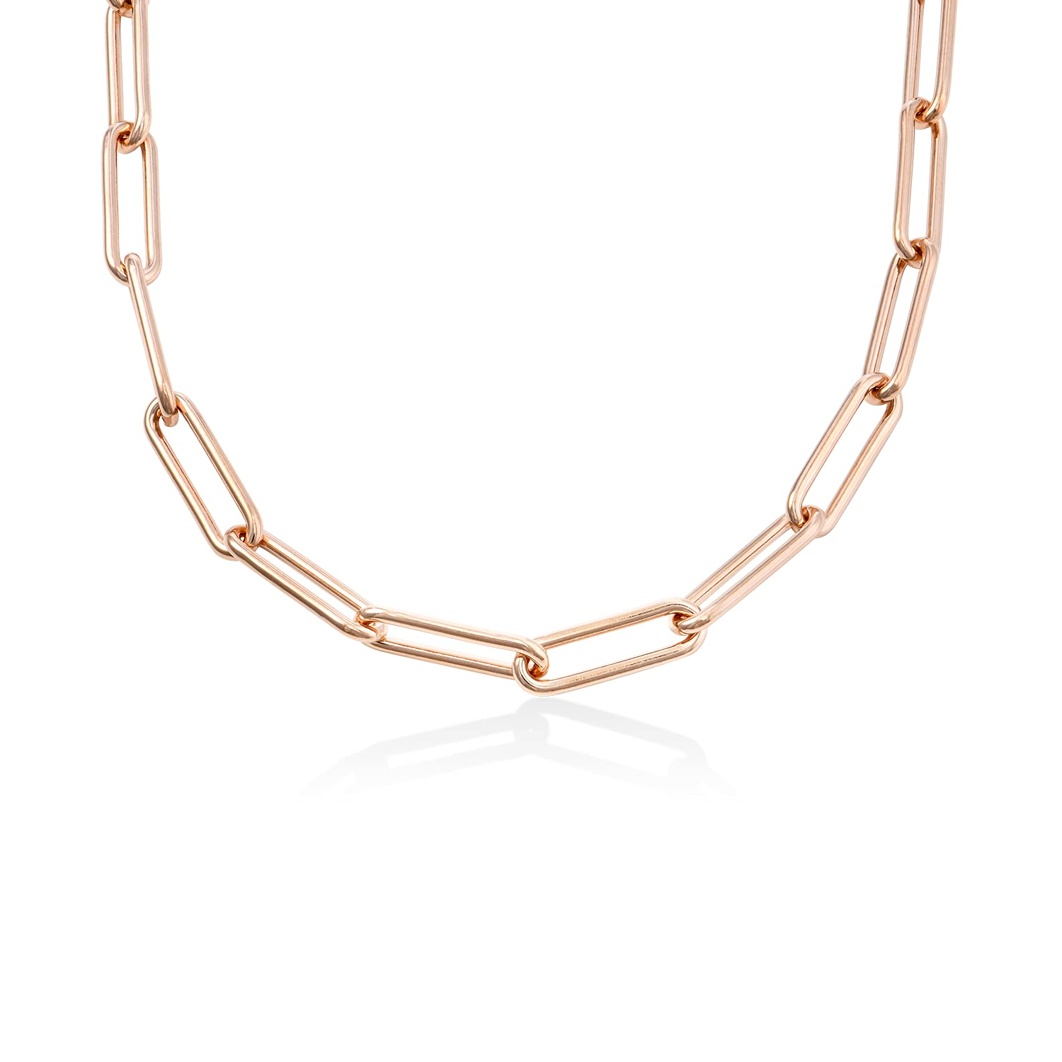 OAK & LUNA Designer Paperclip Chain Bracelet and Necklace Set - Elegant Gold Jewelry Gift for Women - Perfect for Christmas, Birthday, Mother's Day - Office Wear, Date Night, Special Occasions