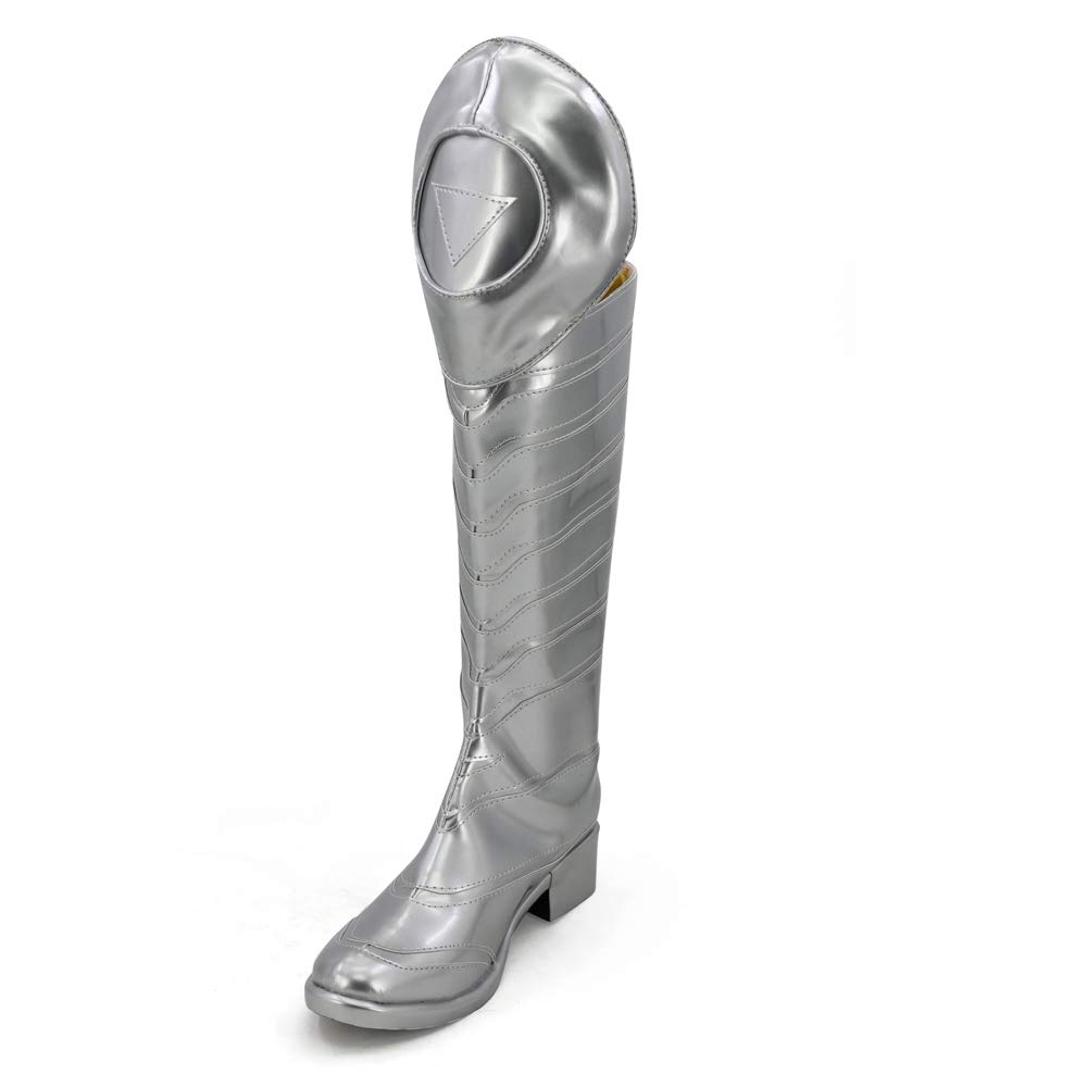 **Men's Leather Cosplay Boots for Halloween Costume - Gothic Steampunk Pirate Knight LARP Boots - Perfect for Cosplay, Halloween Parties & Renaissance Faires**