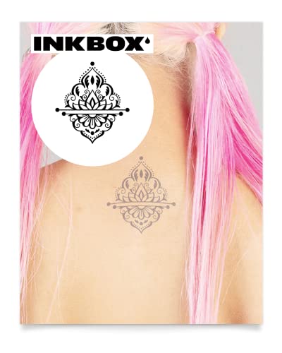 Premium Inkbox Temporary Tattoos - Semi-Permanent, Waterproof Fake Tattoos Lasting 1-2 Weeks | 3x3 Inch Keylah Design | Perfect for Parties, Festivals & Temporary Body Art