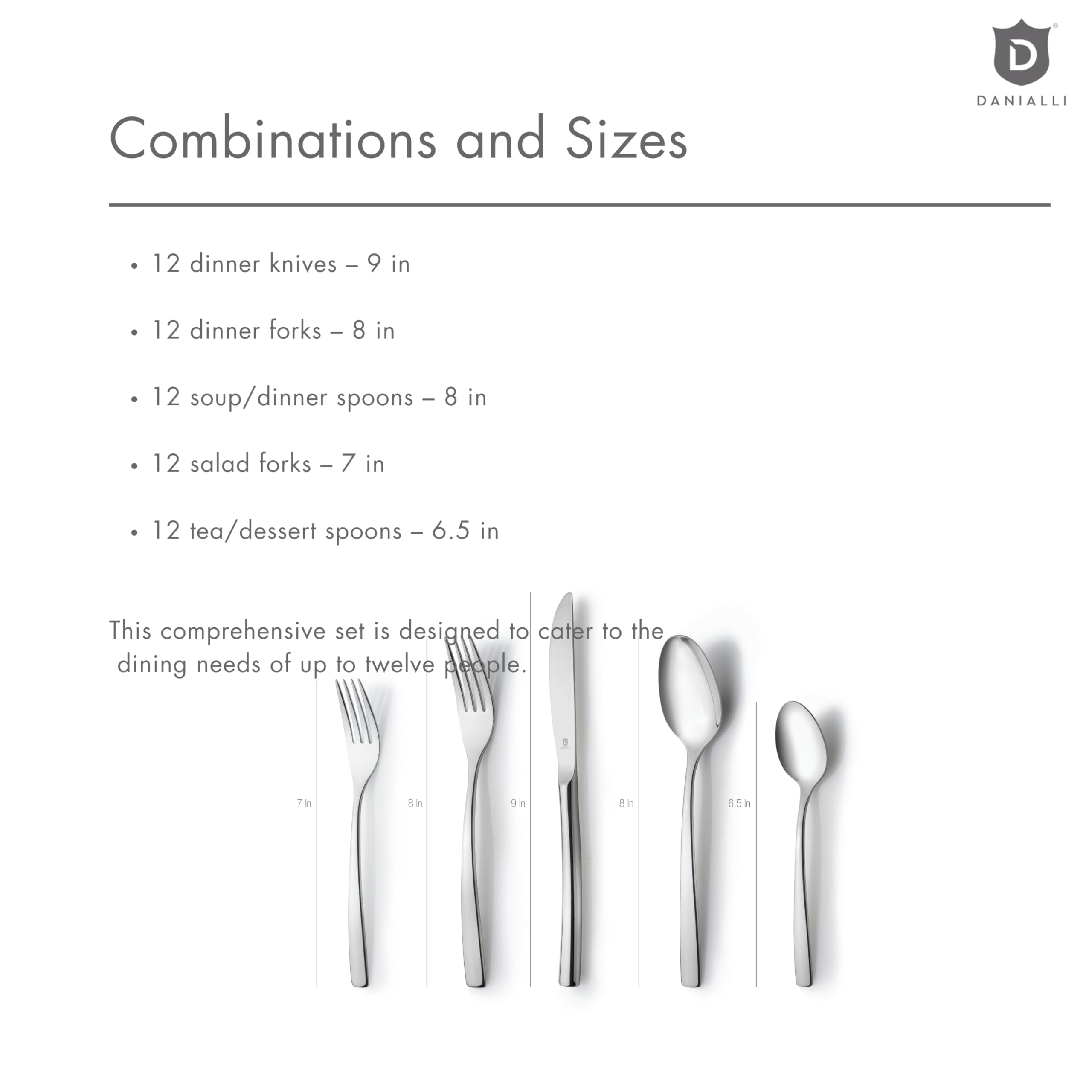 Premium 18/10 Stainless Steel Flatware Set - 60-Piece Modern Silverware for Elegant Dining - Dishwasher Safe Cutlery Set with Lifetime Durability - Perfect for Weddings, Dinner Parties & Upscale Restaurants
