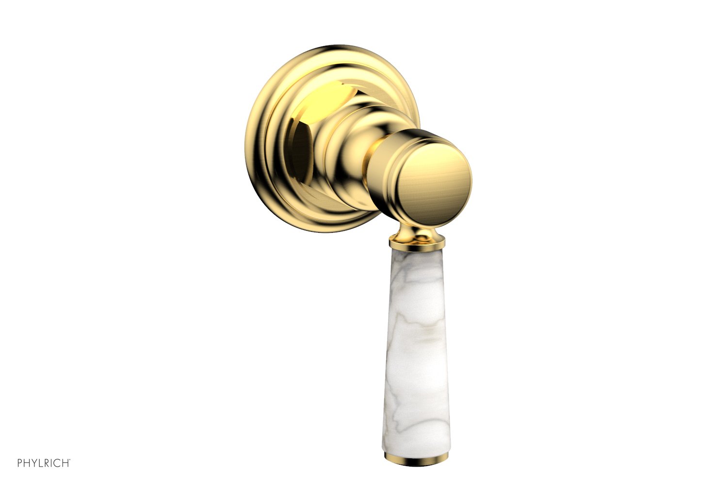 HEX TRADITIONAL HENRI White Marble Lever Handle Volume Control Diverter Valve - Perfect for Bathroom & Kitchen Faucet Control, Shower Diverter, and Sink Mixer Applications