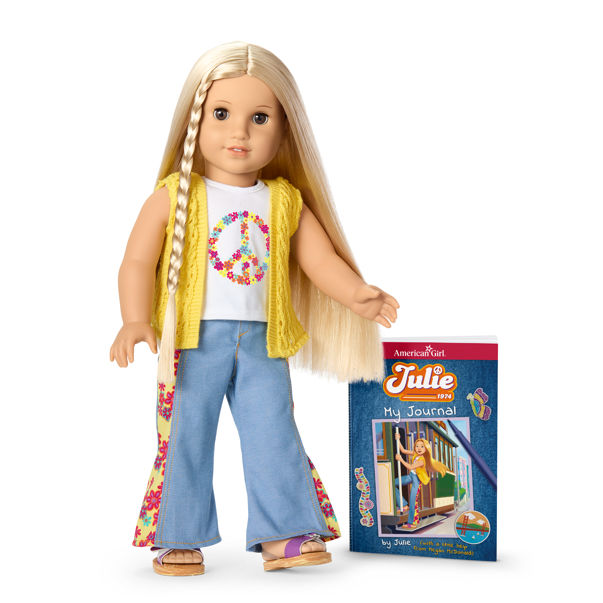 Julie™ 18 Inch American Girl Doll with Journal - Historical Character Collection for Kids | Perfect for Playtime, Storytelling & Educational Gifts