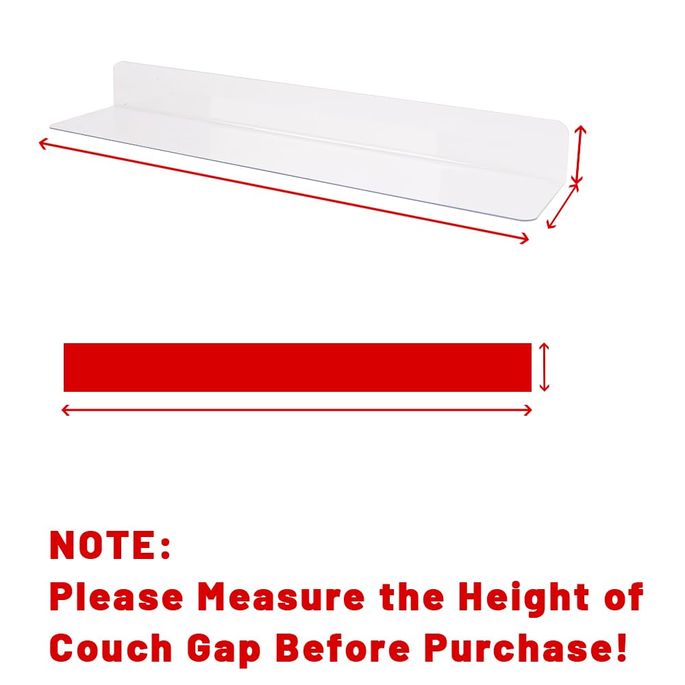 Under The Couch Blocker - Clear Furniture Gap Stoppers (5-Pack, 15.74
