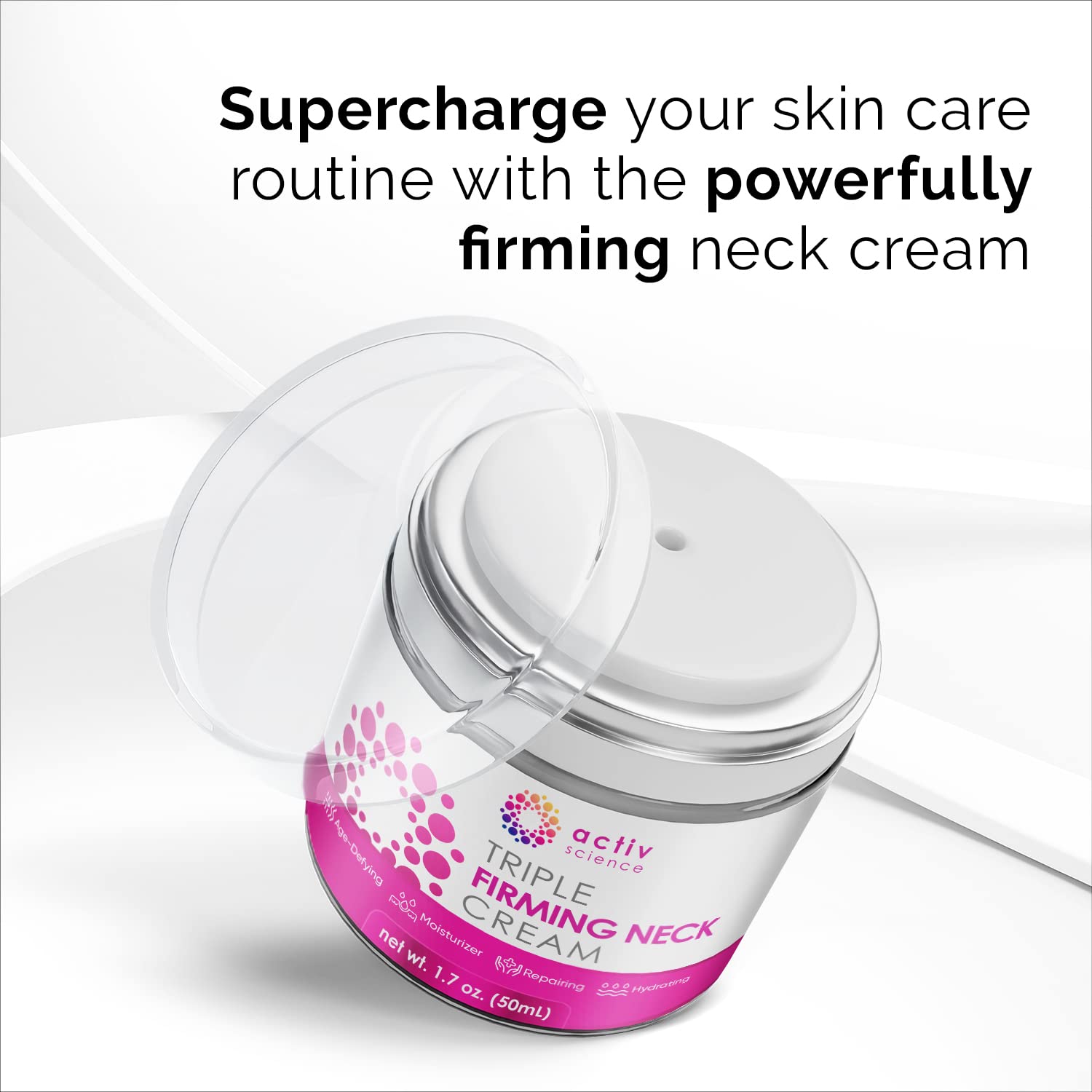 ACTIVSCIENCE Neck Firming Cream - Retinol Collagen & Hyaluronic Acid Anti-Aging Face Moisturizer - Day & Night Wrinkle Cream for Hydration & Skin Tightening - Perfect for Daily Skincare Routine & Nighttime Rejuvenation