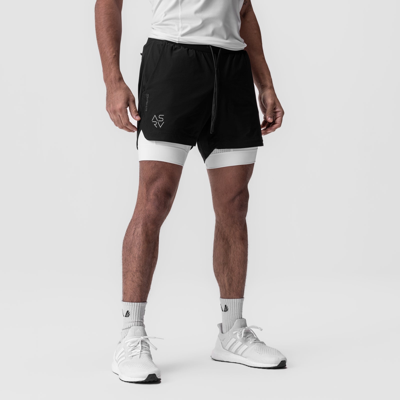 Tetra Lite® 5 Liner Short - Black Cyber/White - Comfortable Athletic Shorts for Running, Gym & Casual Wear