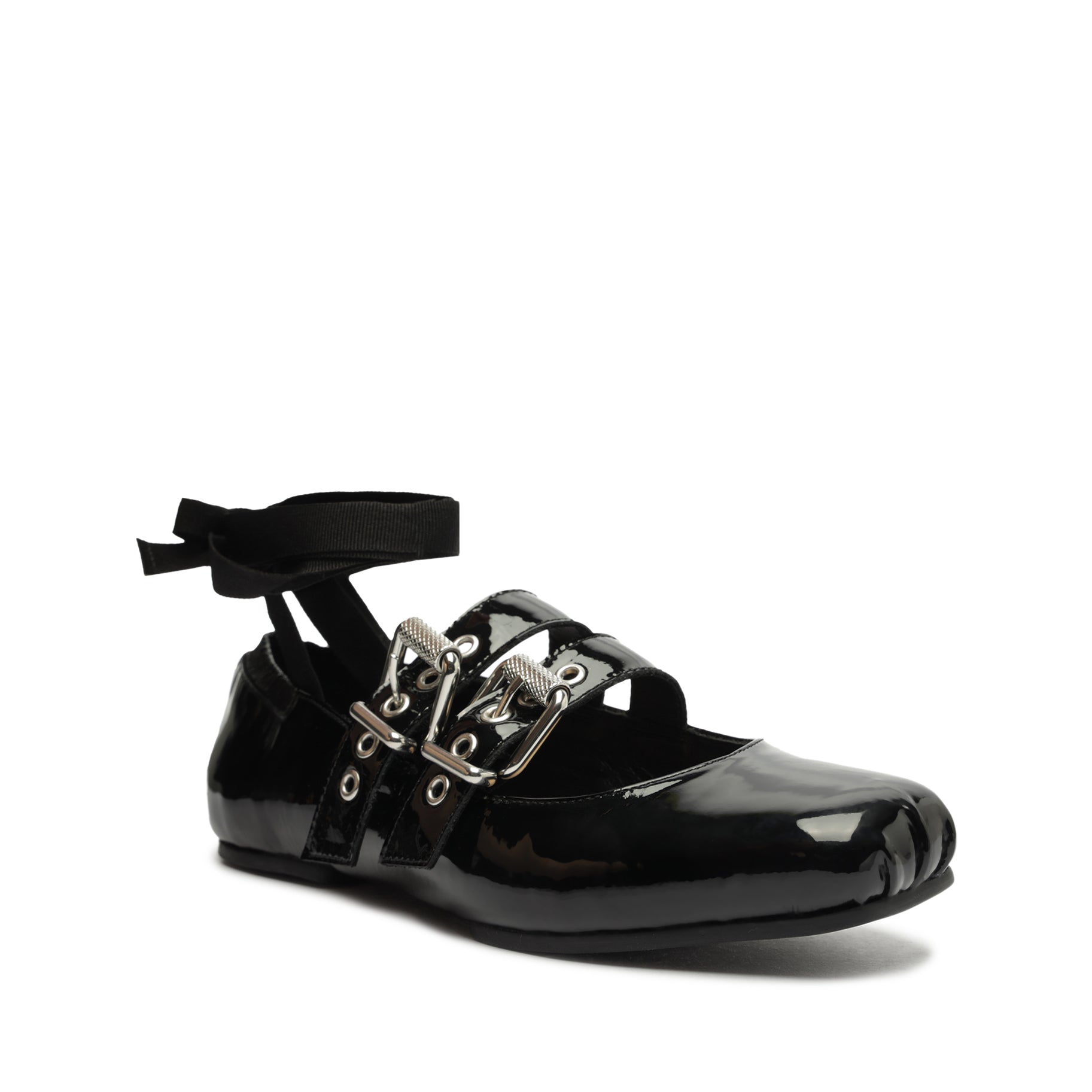 Raika Women's Patent Leather Ballet Flats - Comfortable & Stylish Pointed Toe Shoes for Work, Office, and Casual Wear