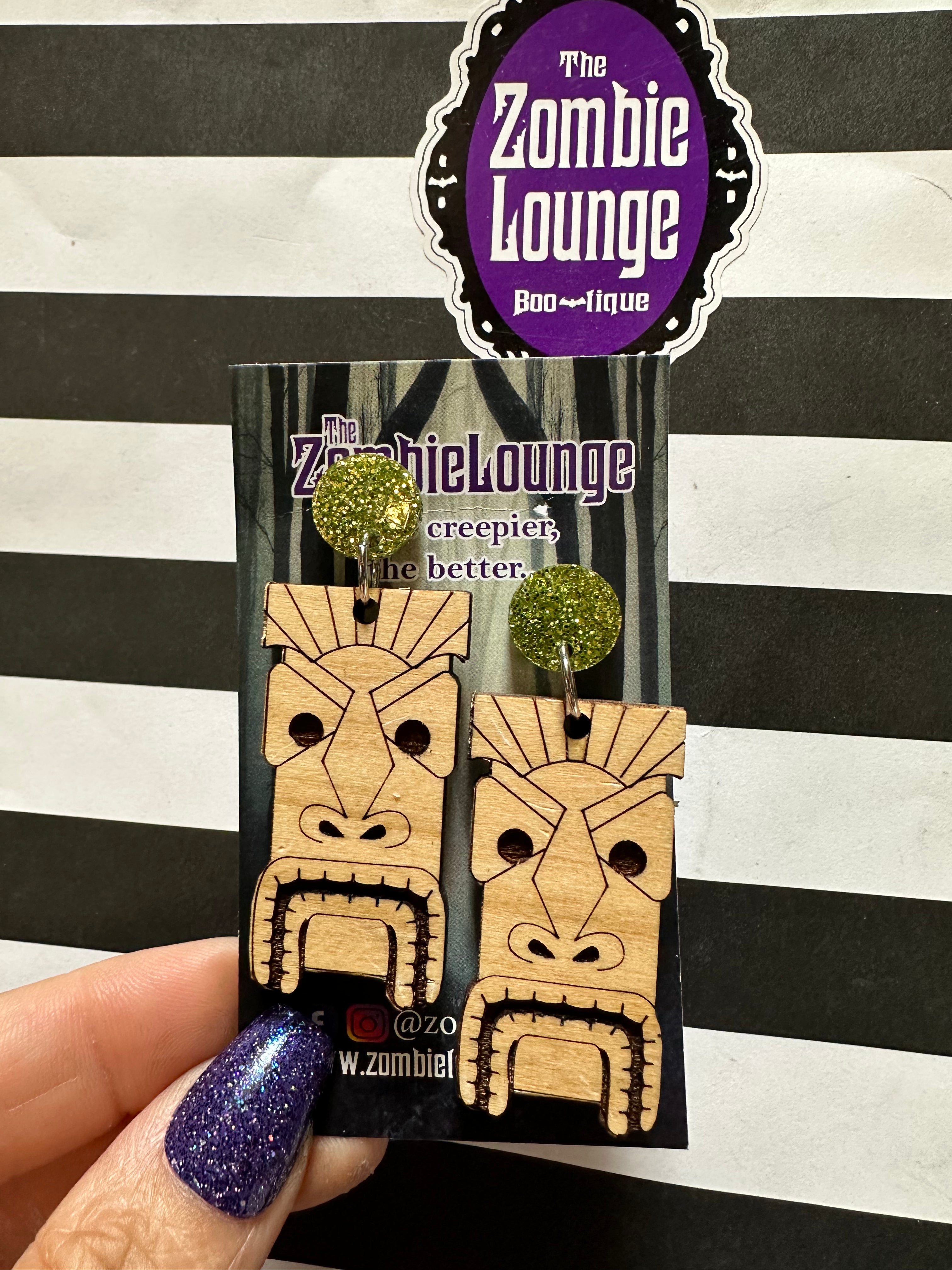Stylish Tiki Earrings for Women - Hawaiian Tribal Dangle Earrings - Perfect for Beach Parties, Luau Events & Summer Vacations