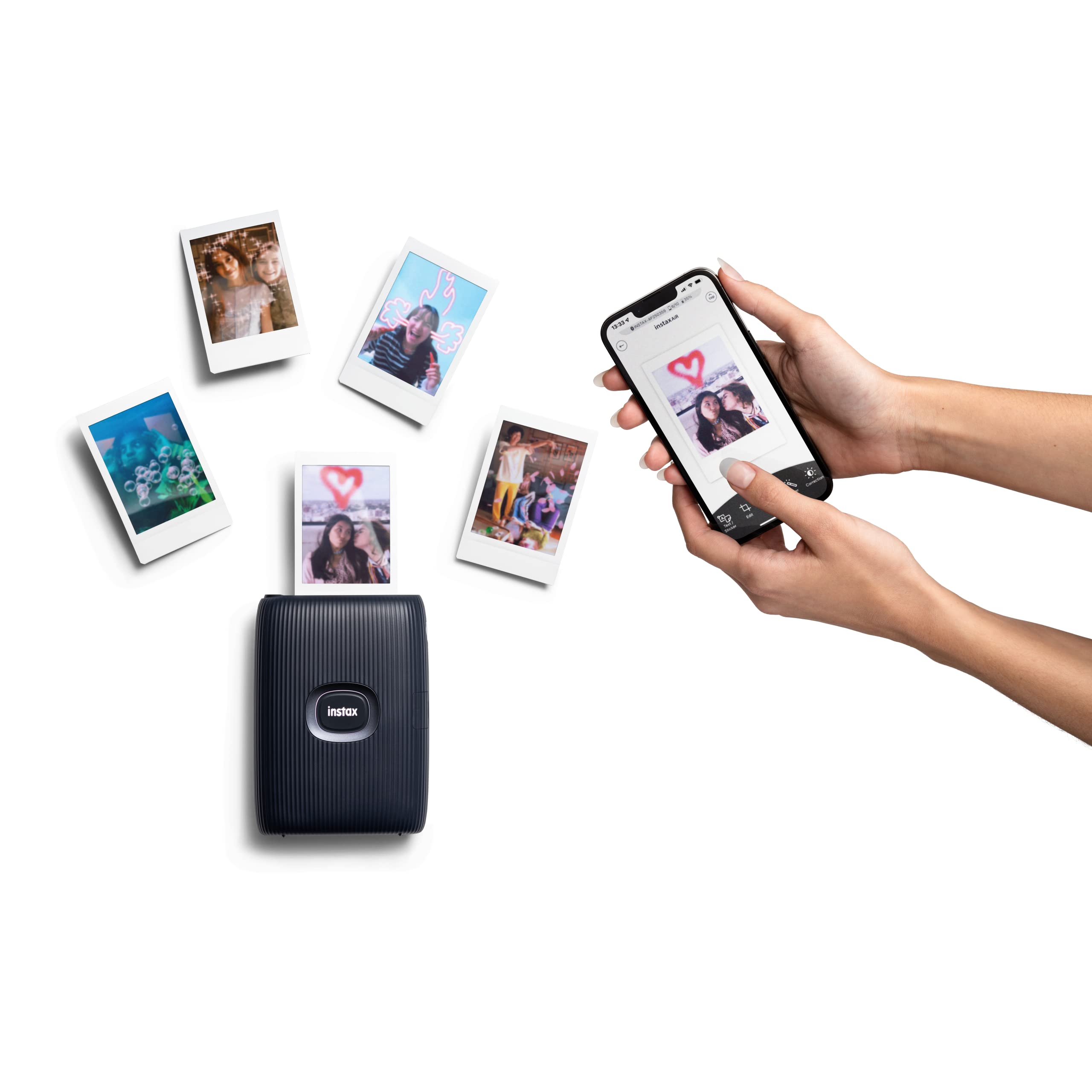 Fujifilm Instax Mini Link 2 Wireless Bluetooth Photo Printer - Portable Instant Film Printer for iPhone & Android | Space Blue (Renewed) | Perfect for Travel, Parties & DIY Scrapbooking