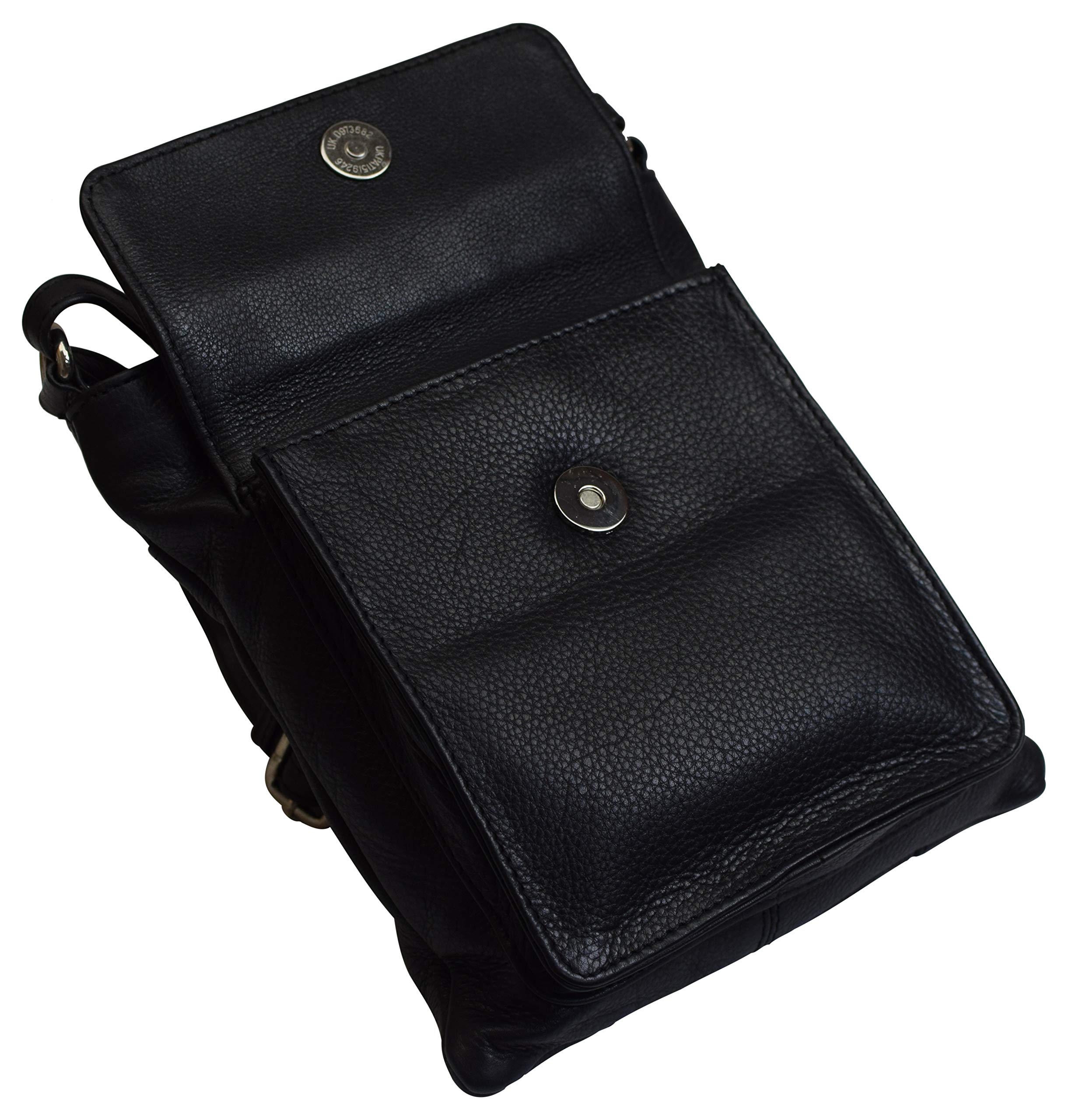 Luxury Genuine Leather Shoulder Bag for Women with Front Pouch Pocket - Perfect for Work, Travel & Everyday Use