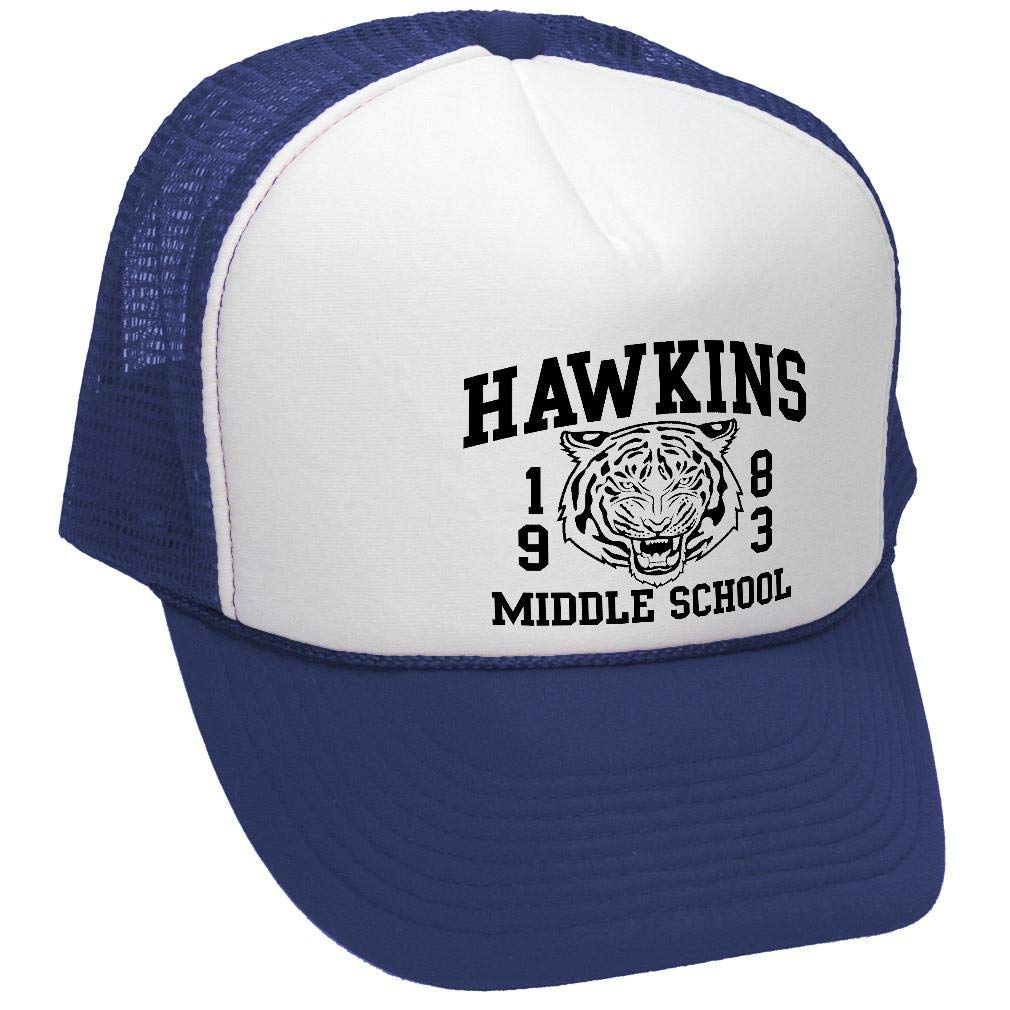 Goozler Hawkins Middle School Trucker Hat - Vintage Retro Style Snapback Cap for Men & Women - Perfect for School Spirit, Casual Outfits & Outdoor Activities